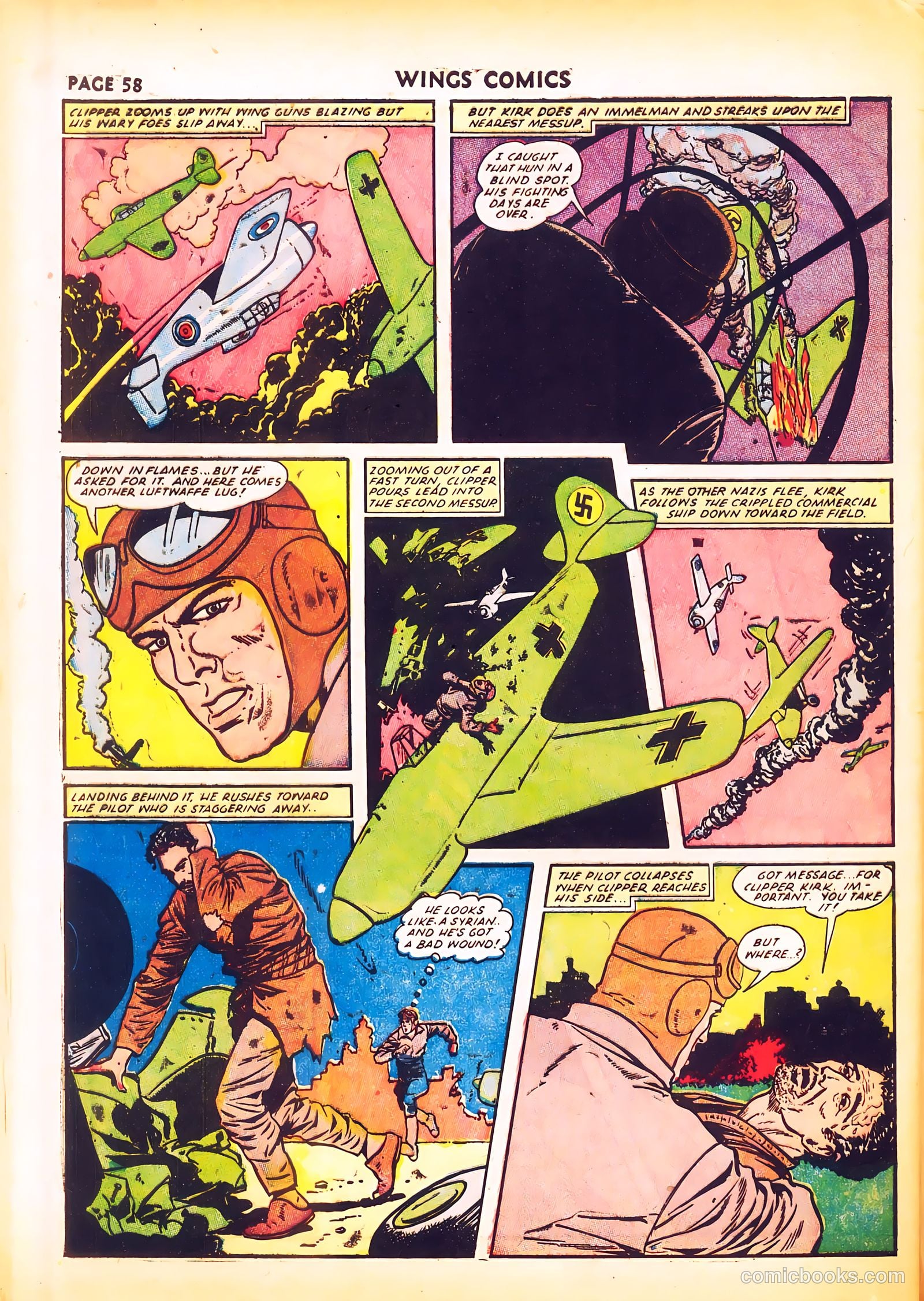 Wings Comics #24 — page 60 of 68