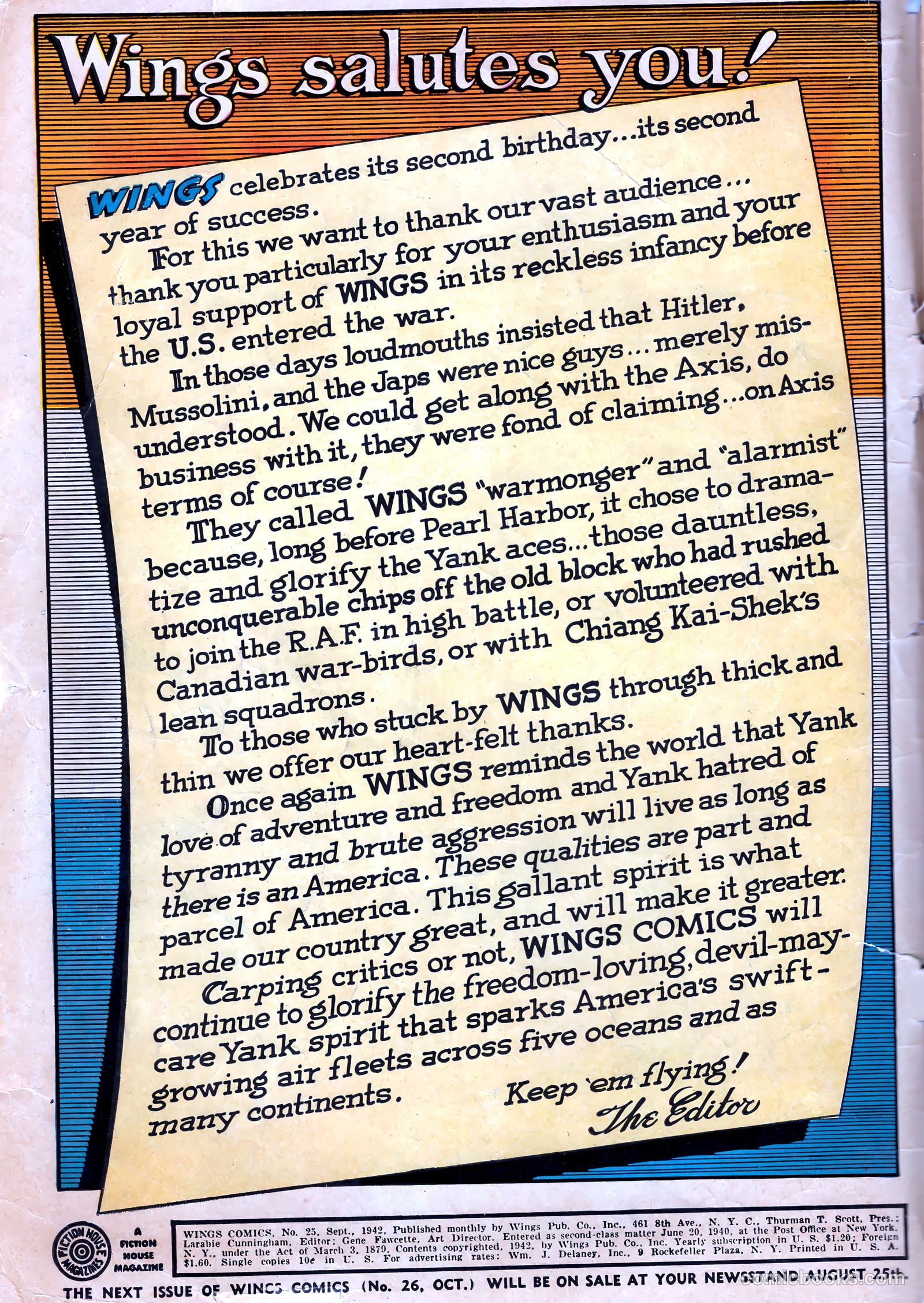 Wings Comics #25 — page 2 of 69