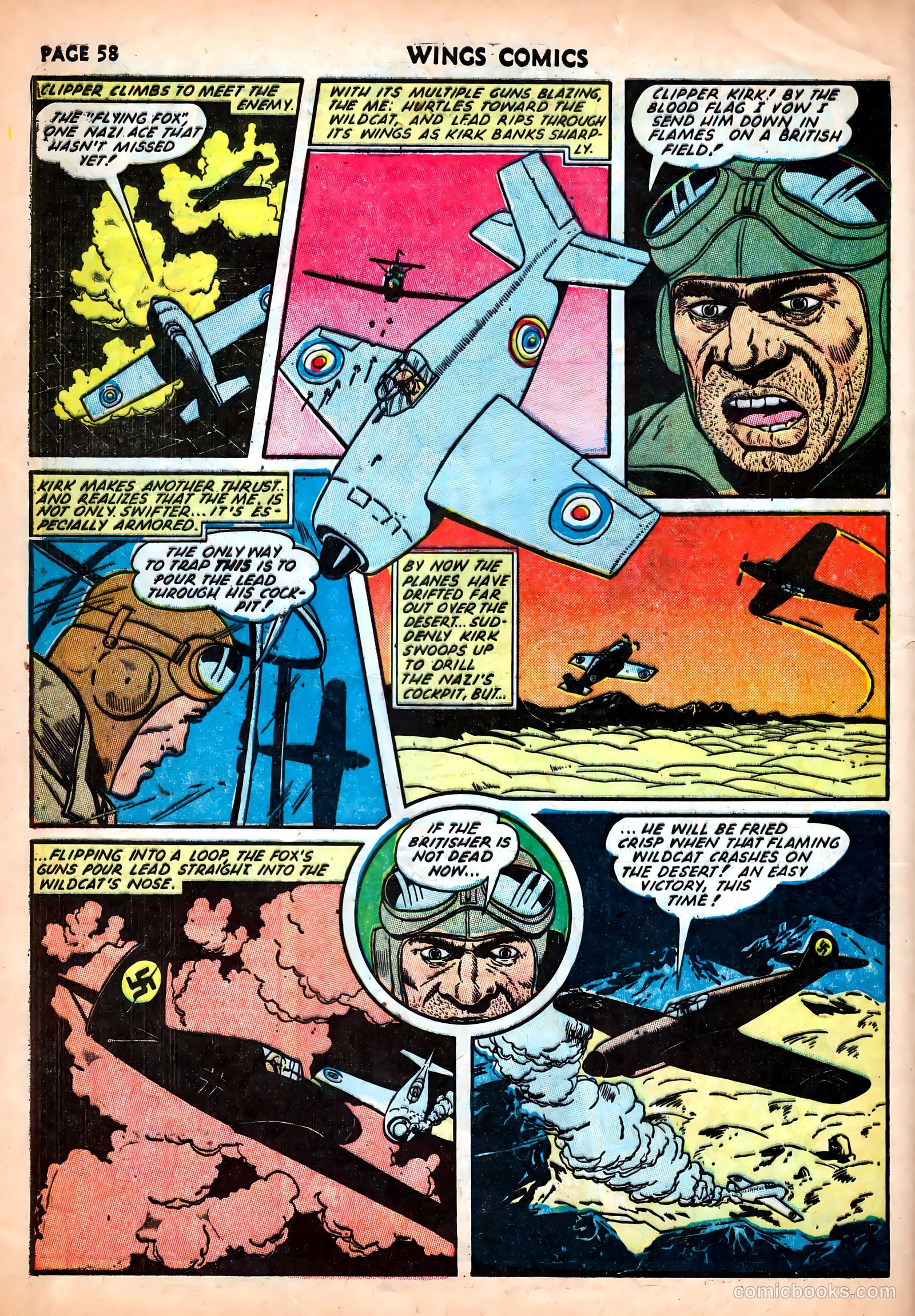 Wings Comics #25 — page 60 of 69