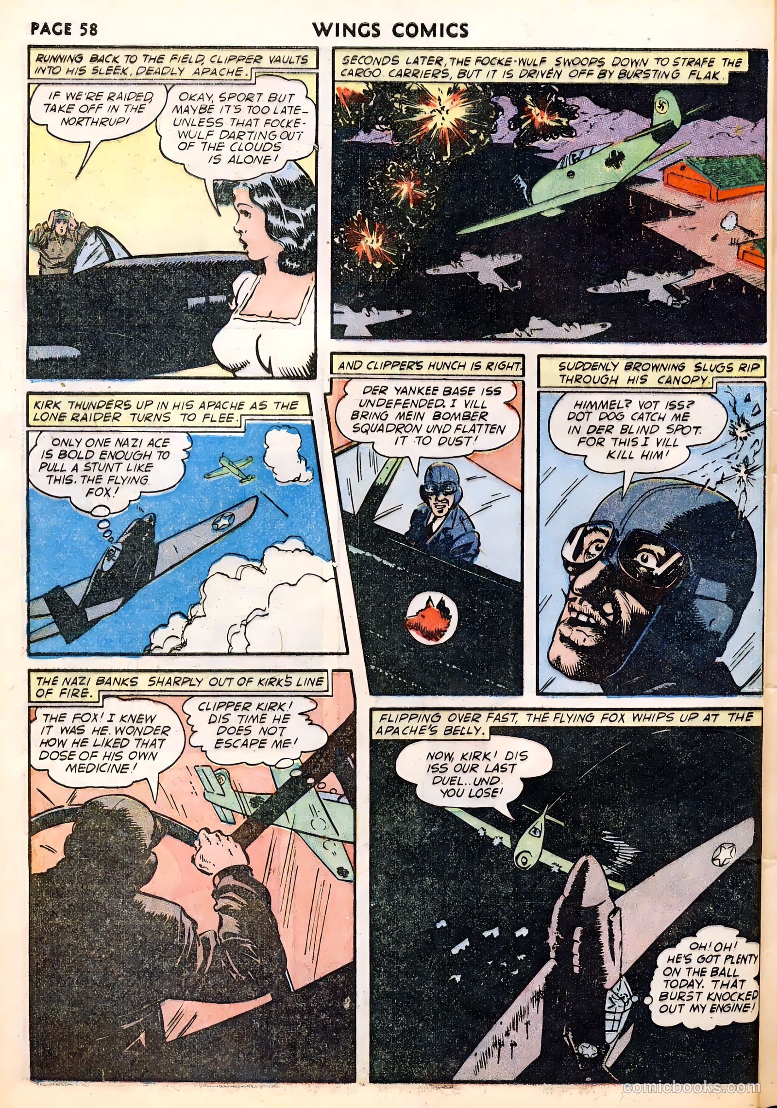 Wings Comics #29 — page 60 of 68