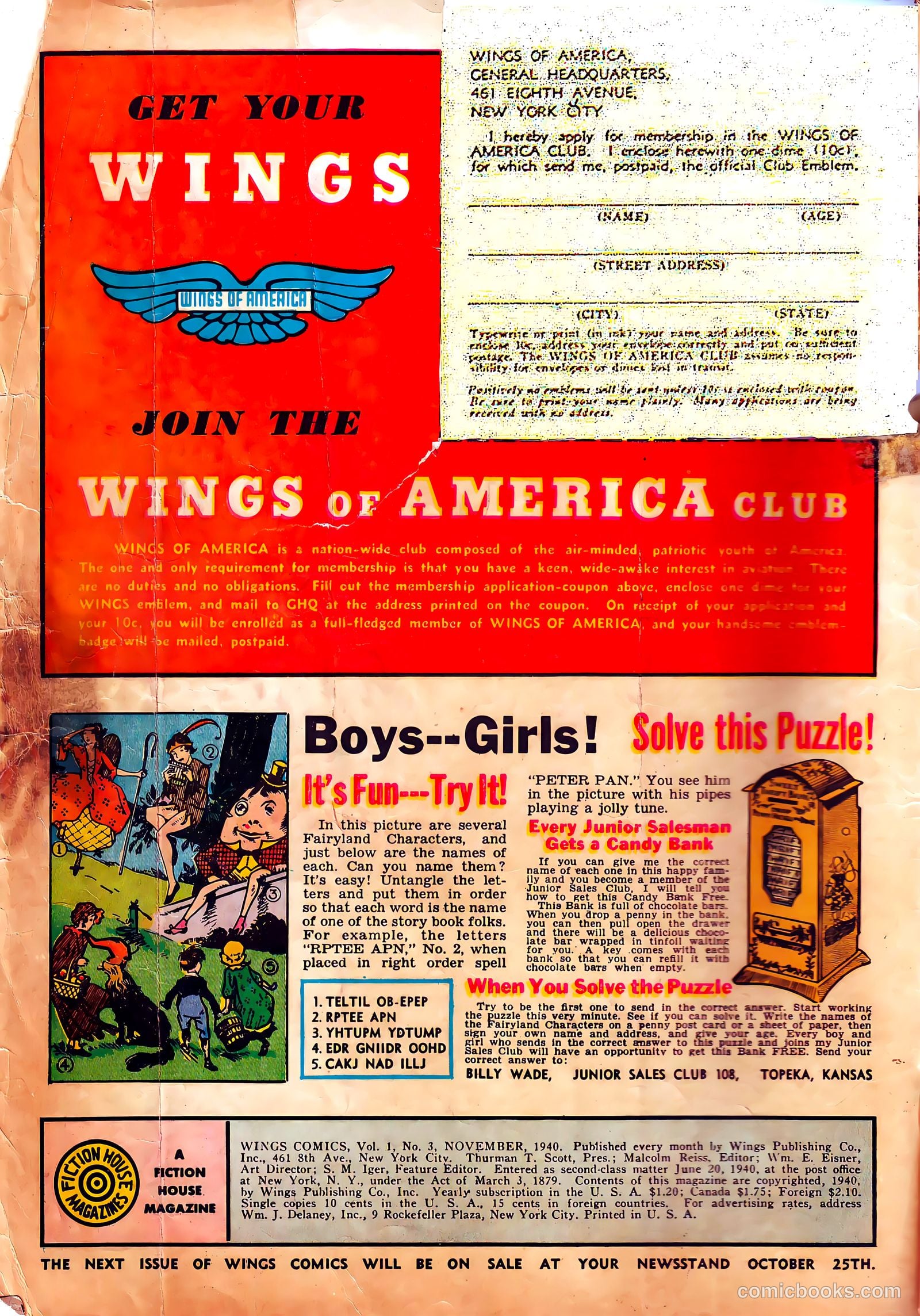 Wings Comics #3 — page 3 of 69