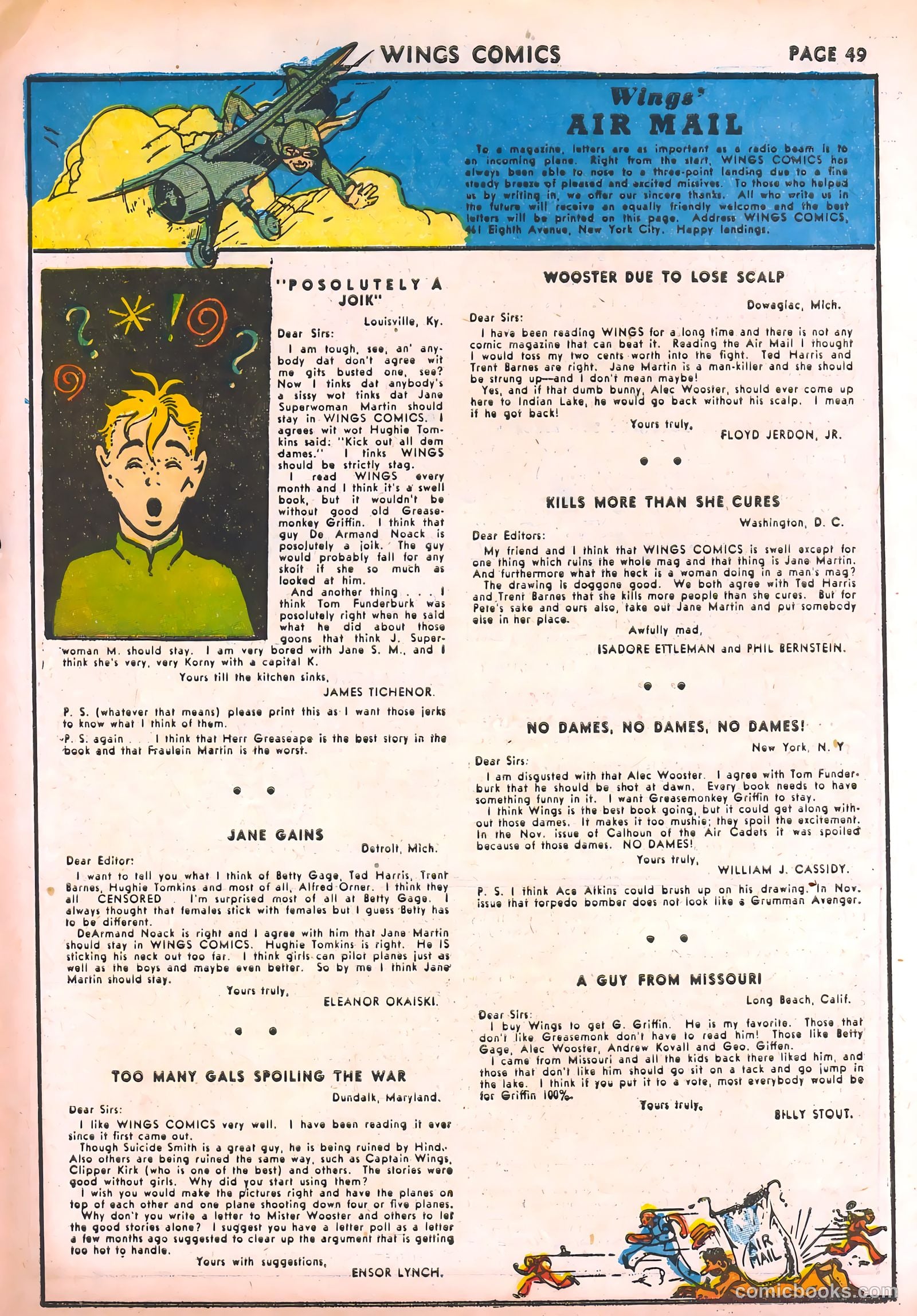 Wings Comics #30 — page 51 of 68