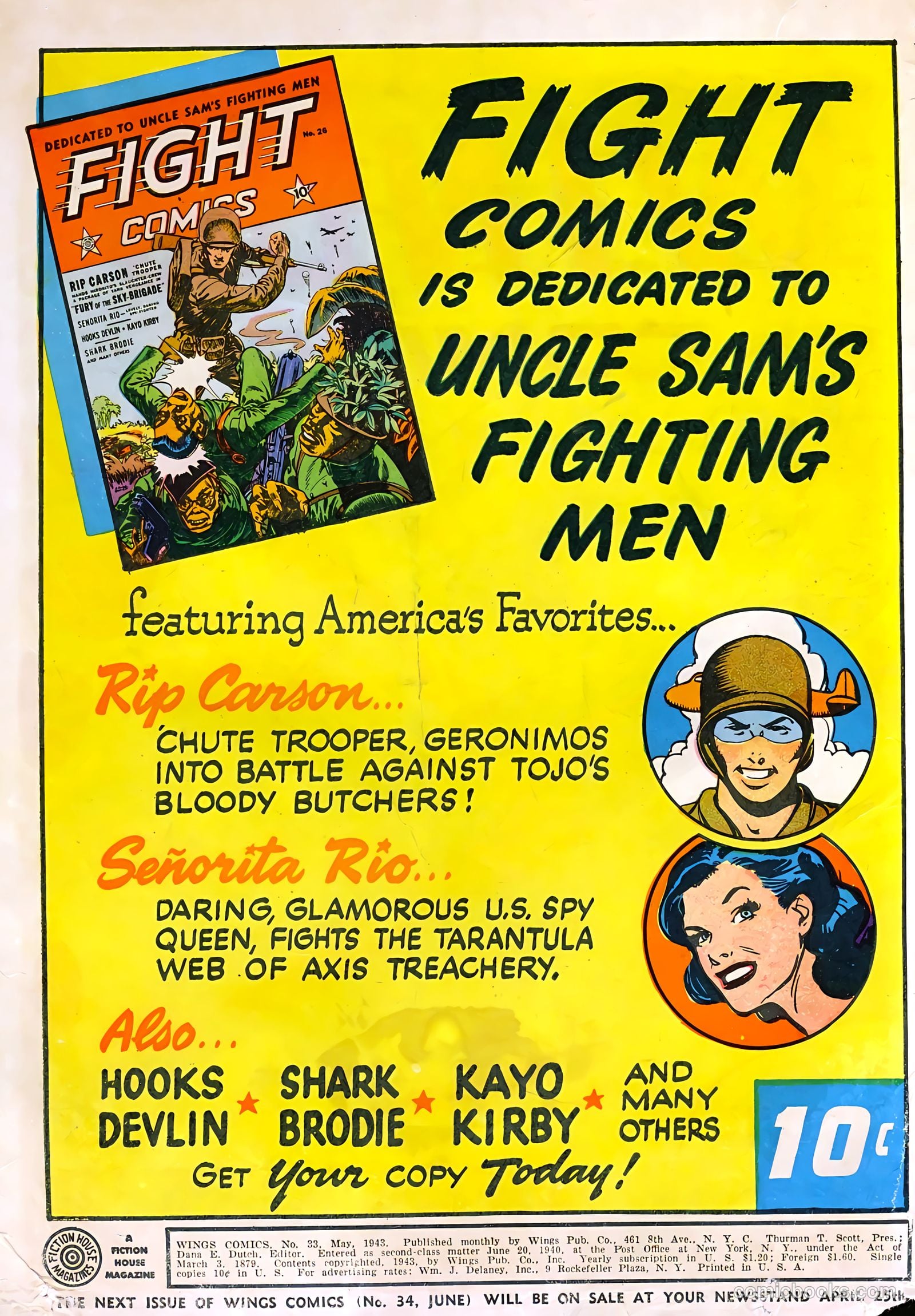 Wings Comics #33 — page 2 of 68