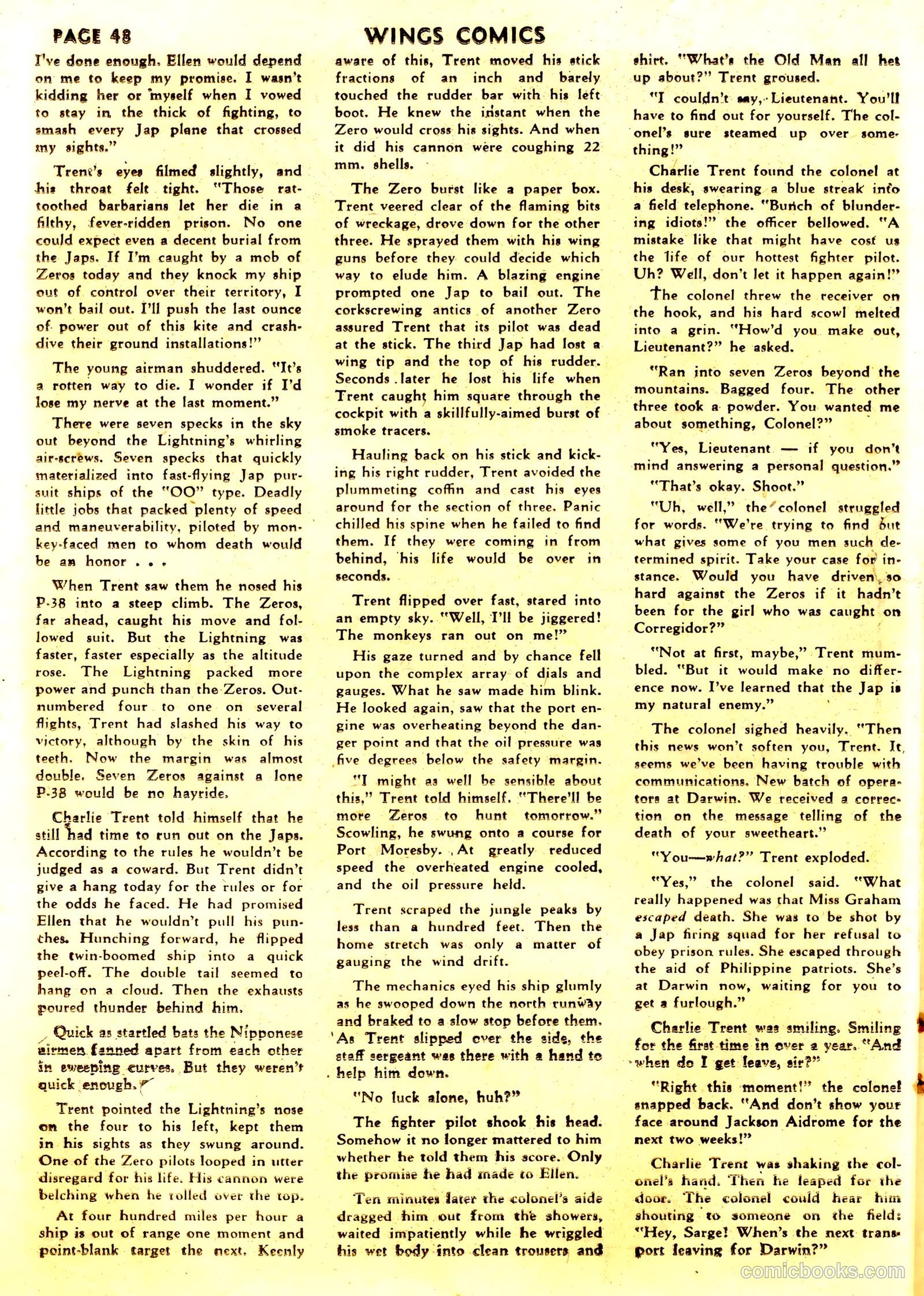 Wings Comics #33 — page 50 of 68