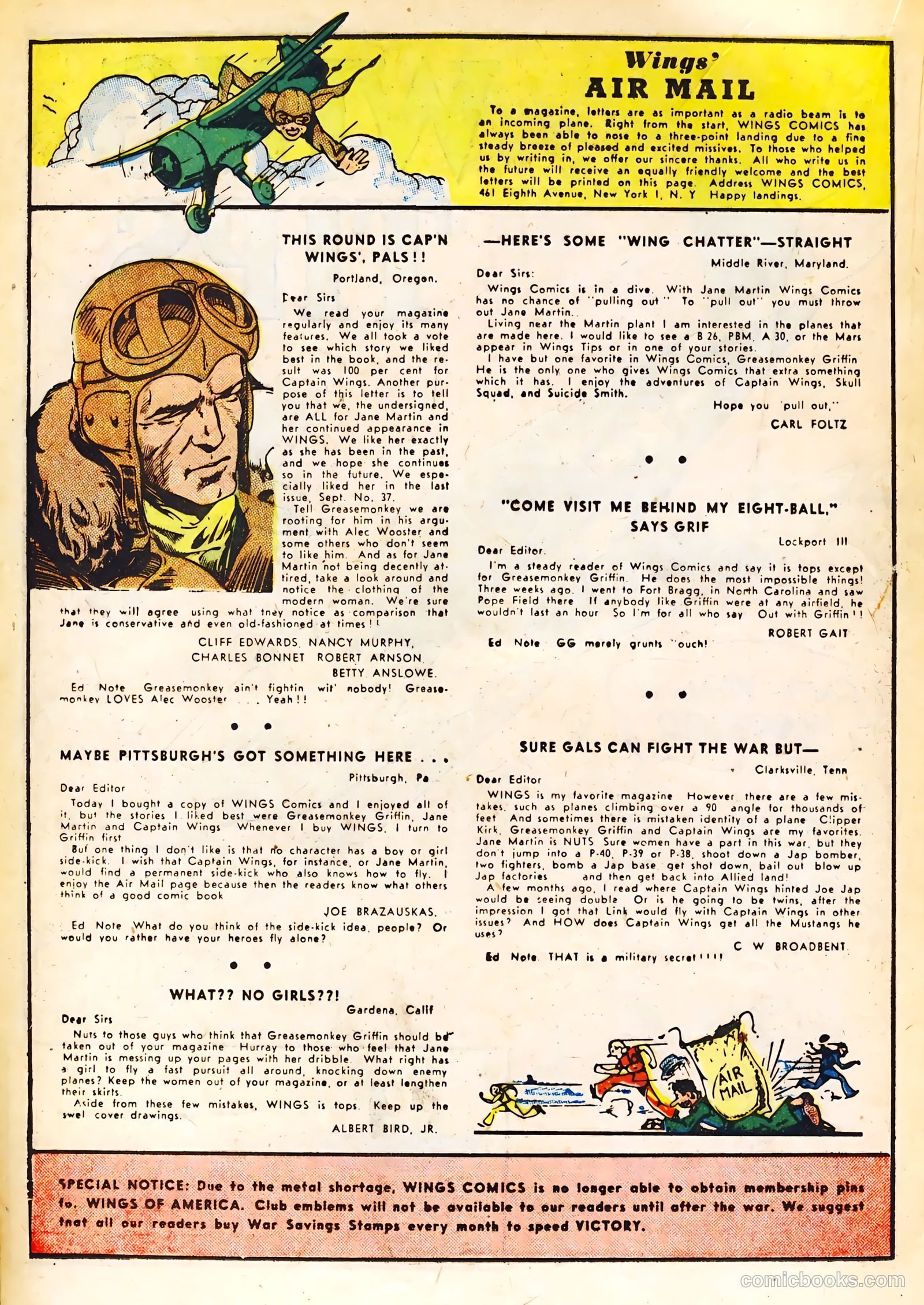Wings Comics #40 — page 36 of 60