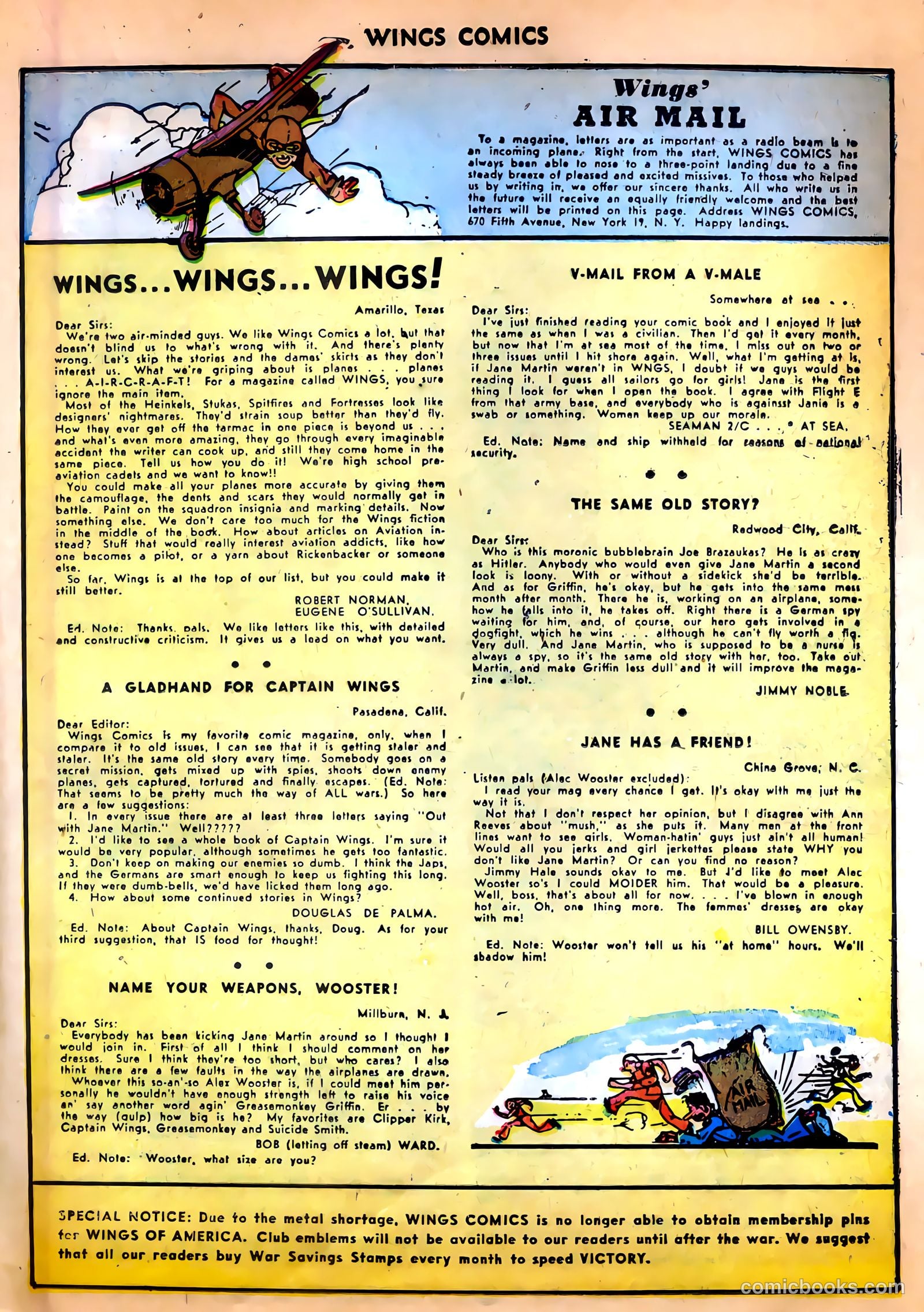 Wings Comics #43 — page 41 of 60