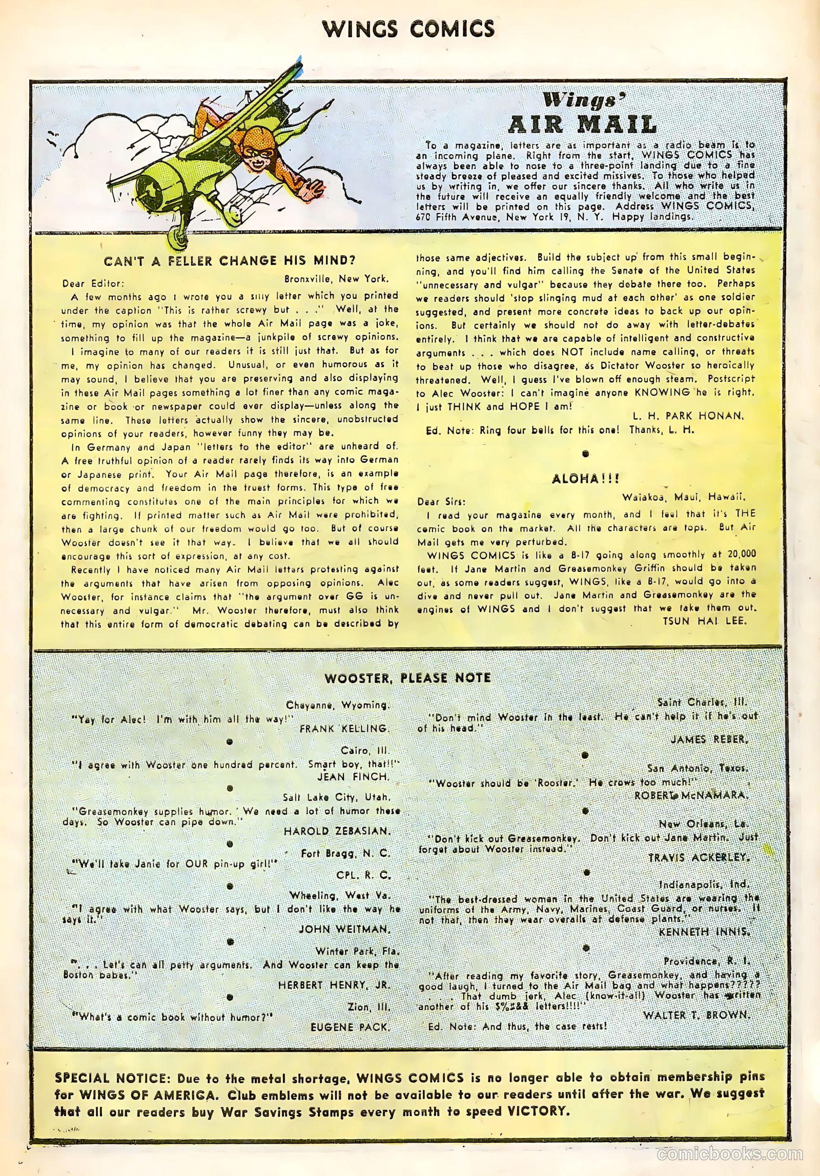 Wings Comics #45 — page 39 of 52