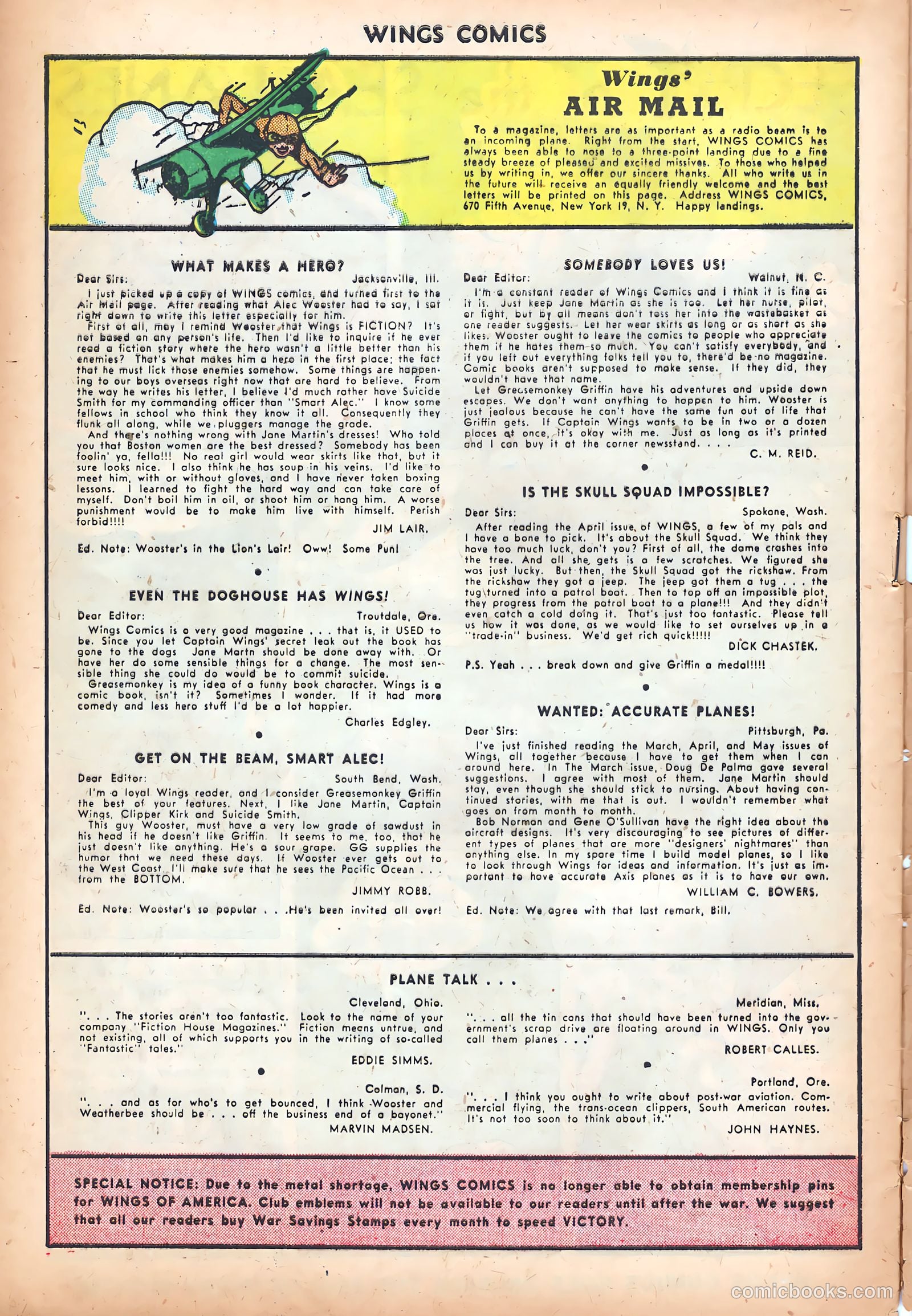 Wings Comics #48 — page 40 of 53