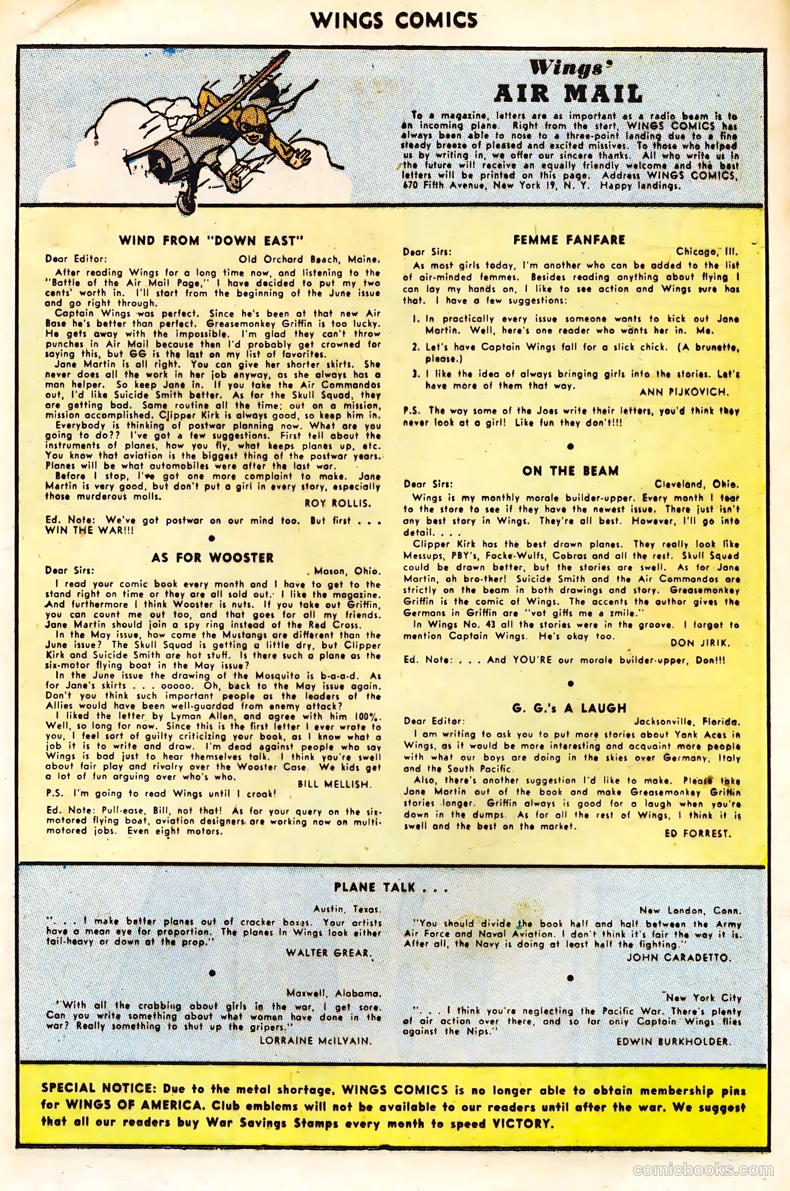 Wings Comics #49 — page 33 of 52