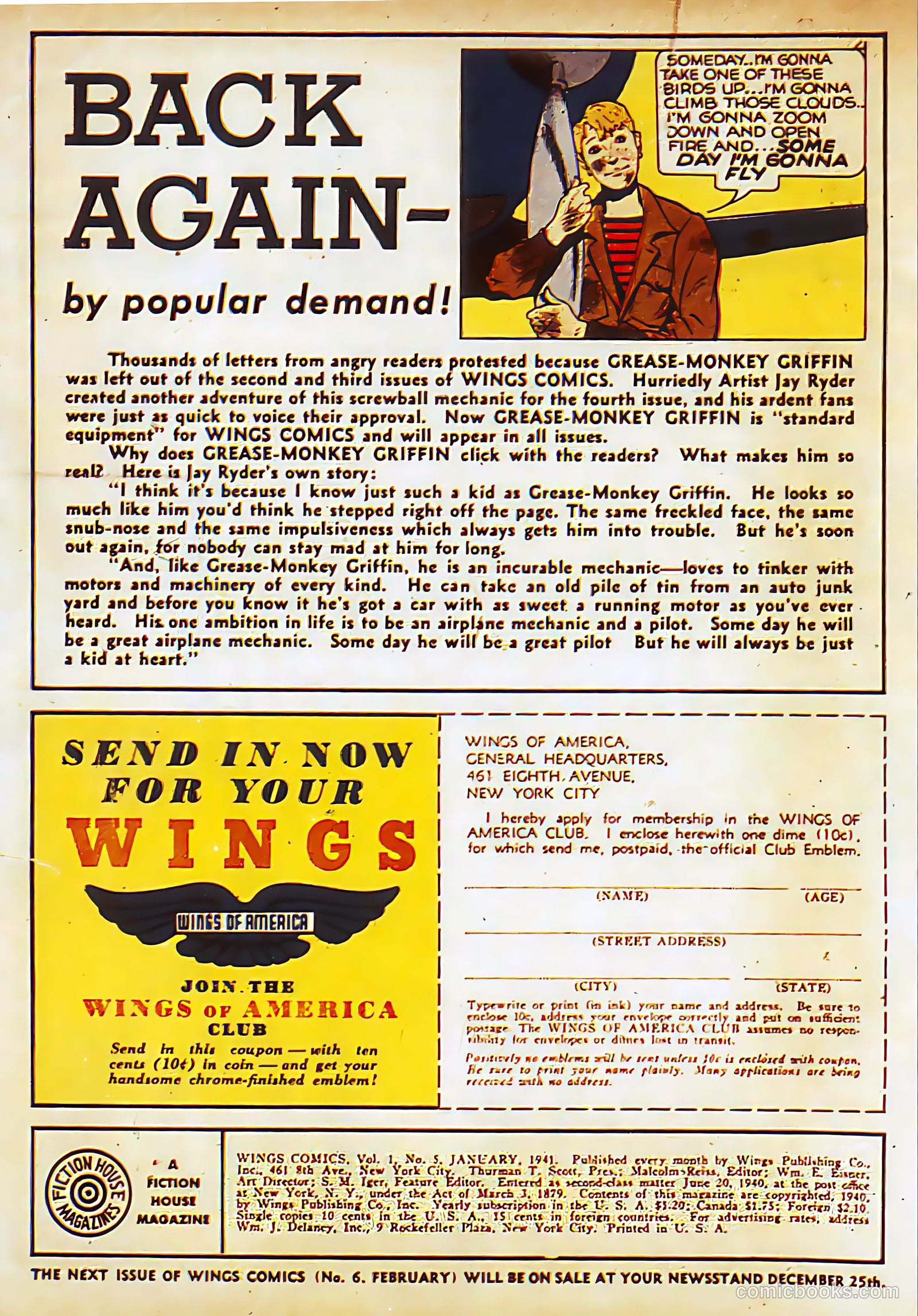 Wings Comics #5 — page 2 of 68