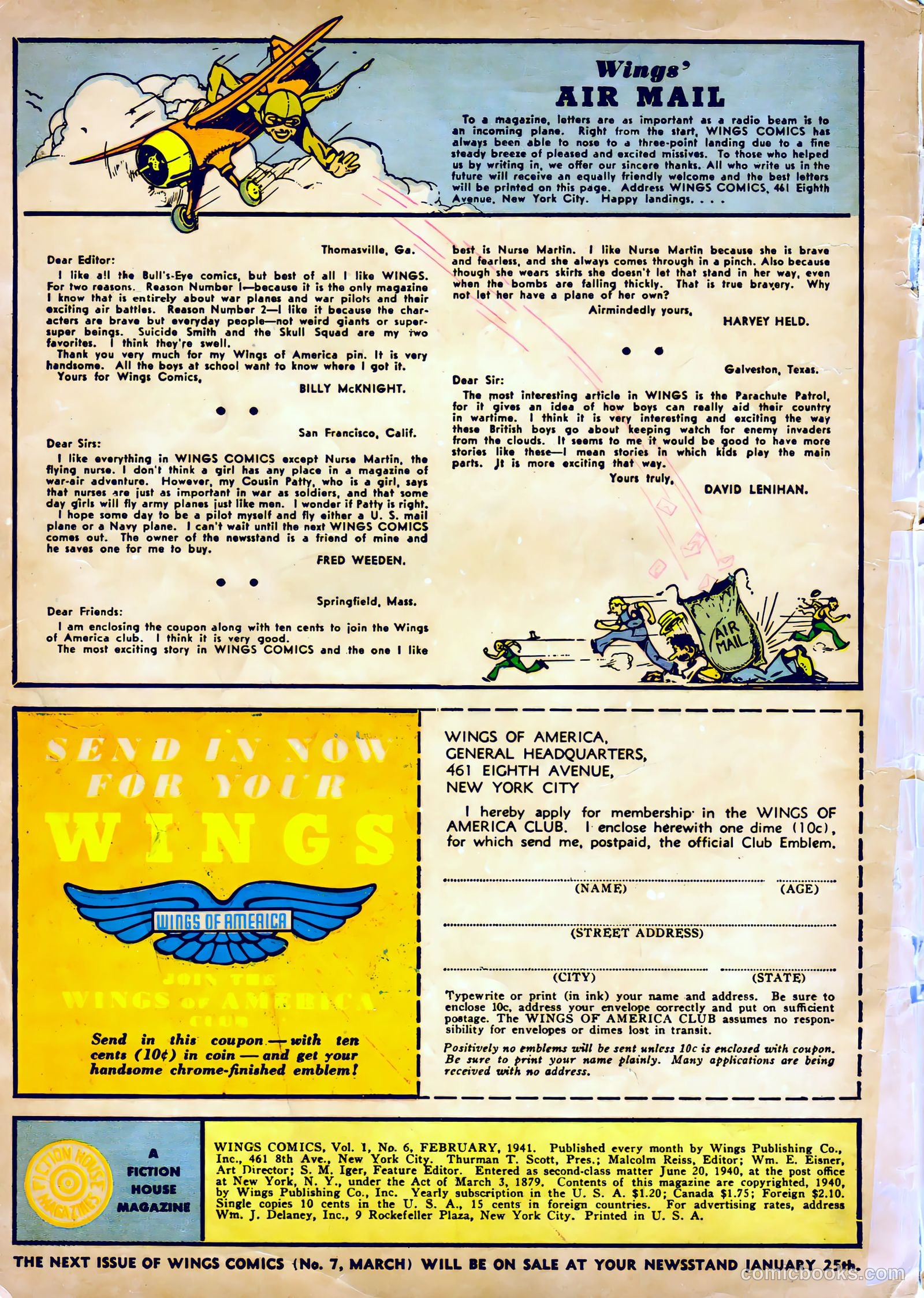 Wings Comics #6 — page 2 of 68