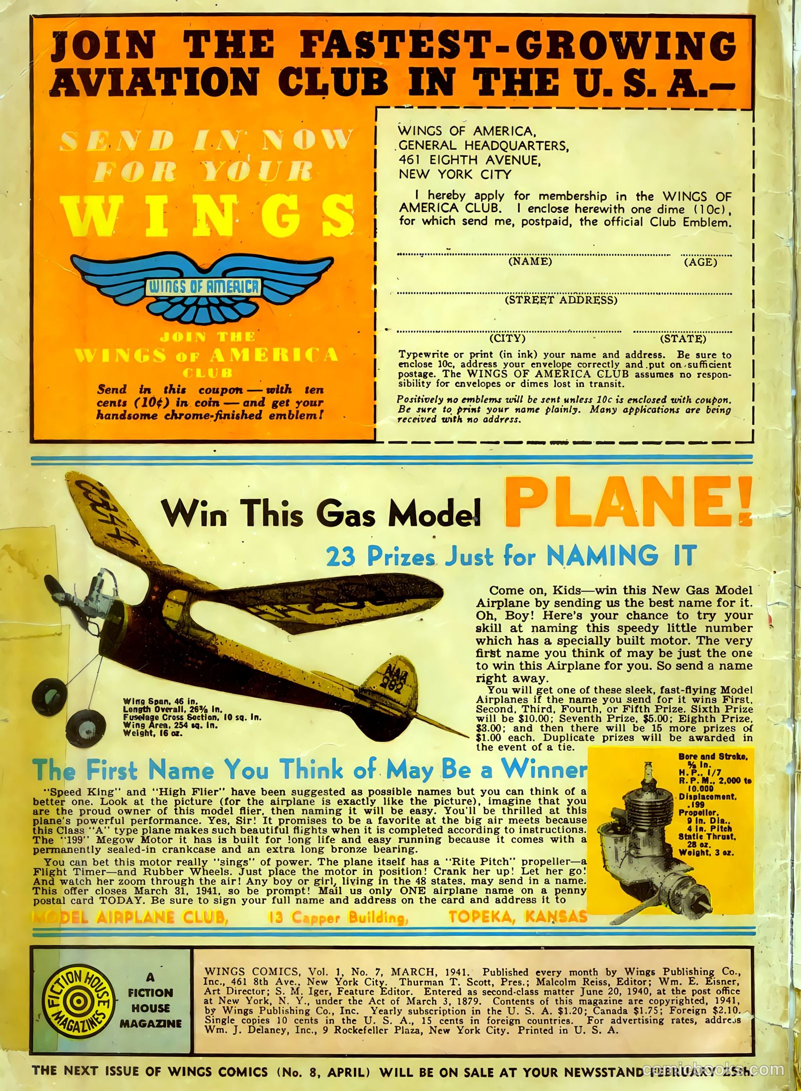 Wings Comics #7 — page 2 of 68