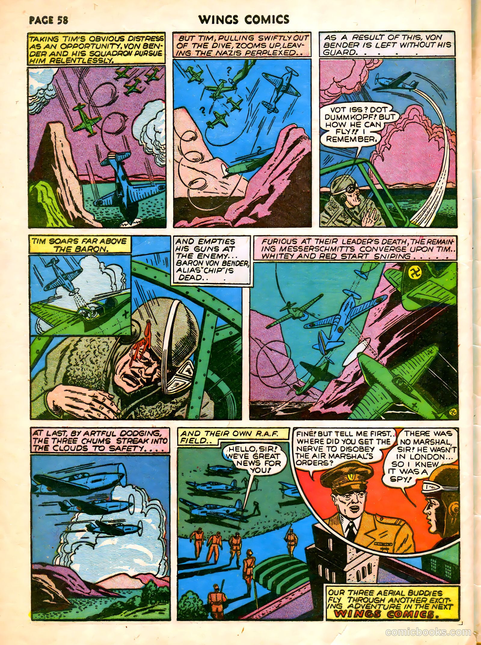 Wings Comics #7 — page 60 of 68