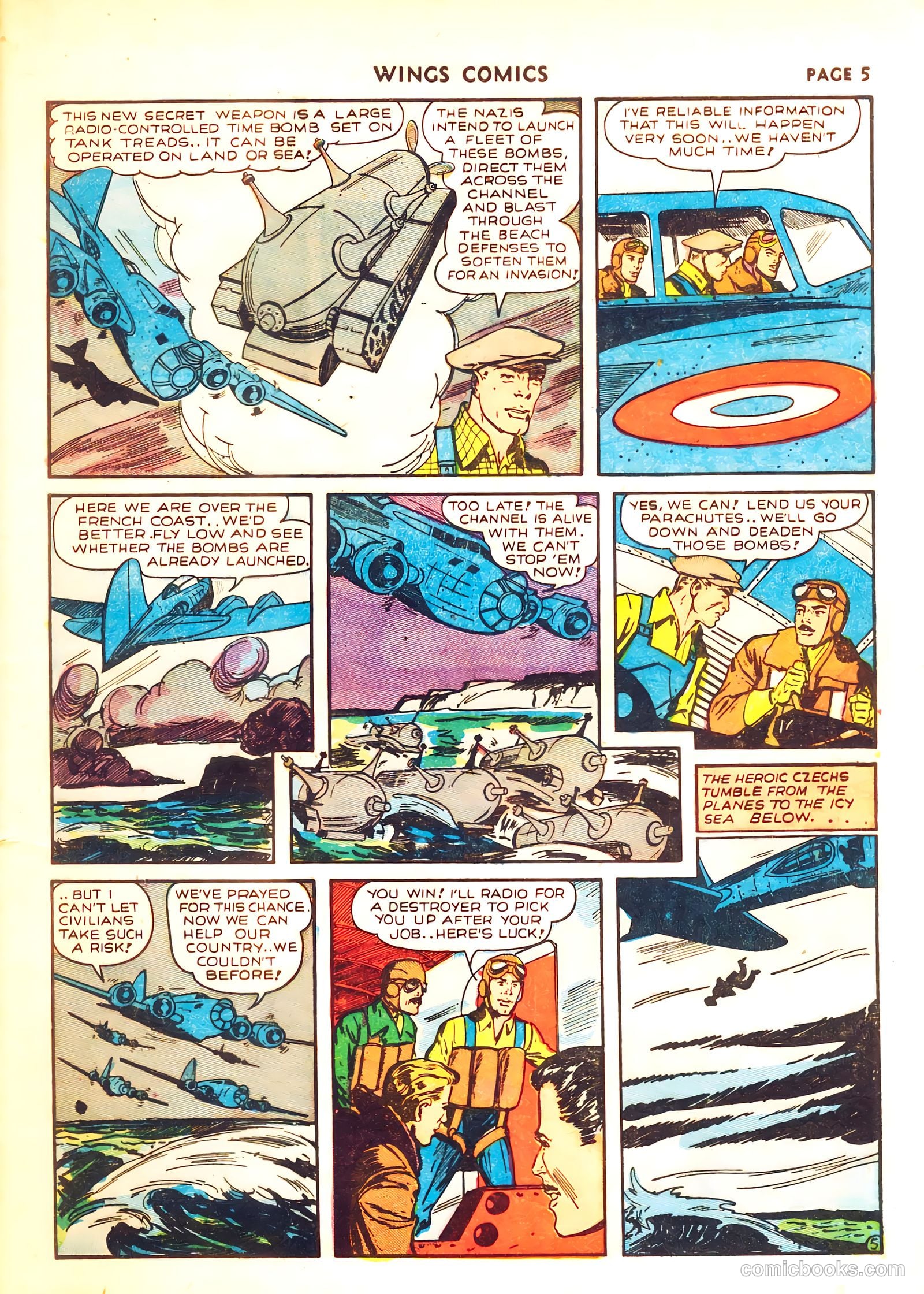 Wings Comics #8 — page 7 of 68