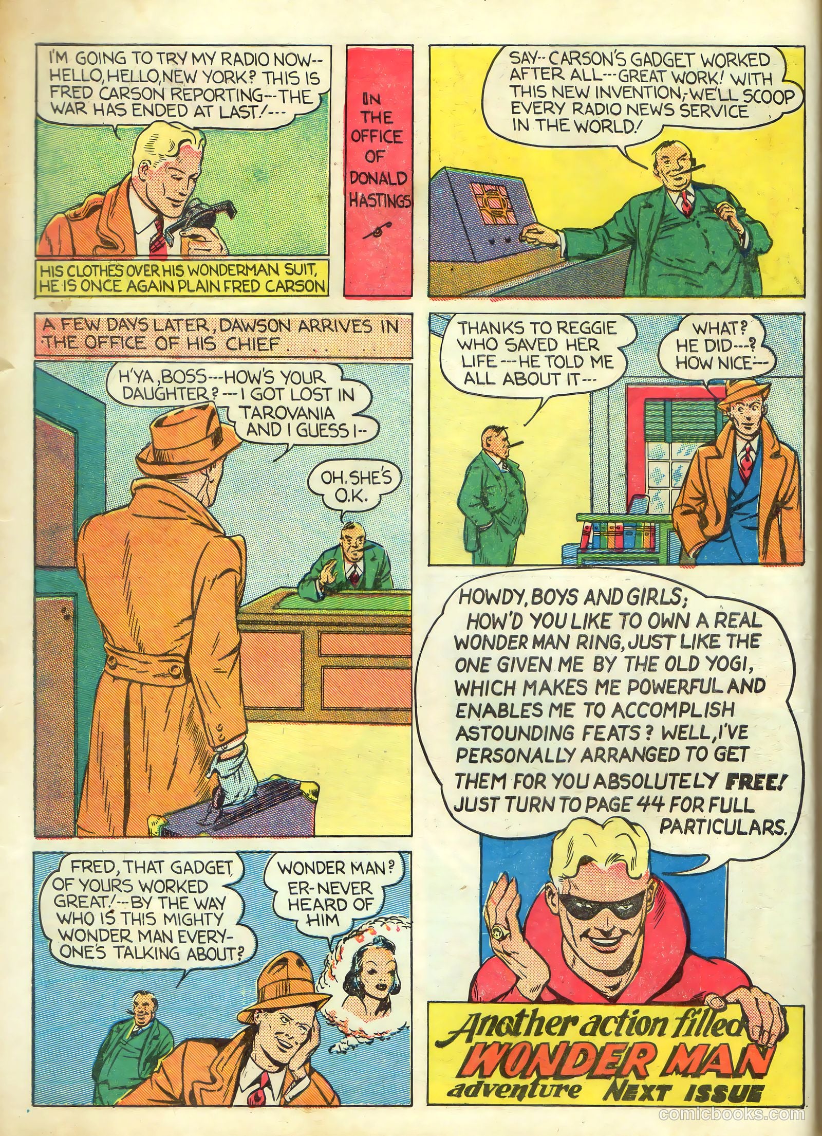 Wonder Comics #1 — page 16 of 16