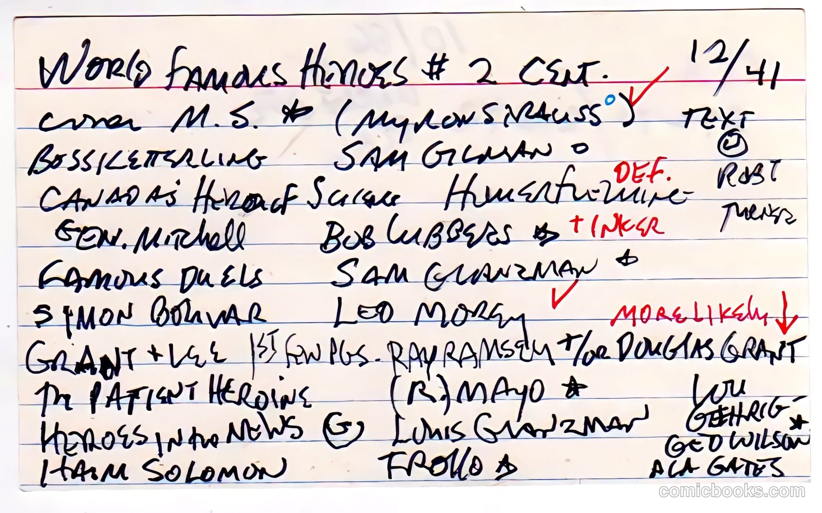 World Famous Heroes Magazine #2 — page 69 of 69