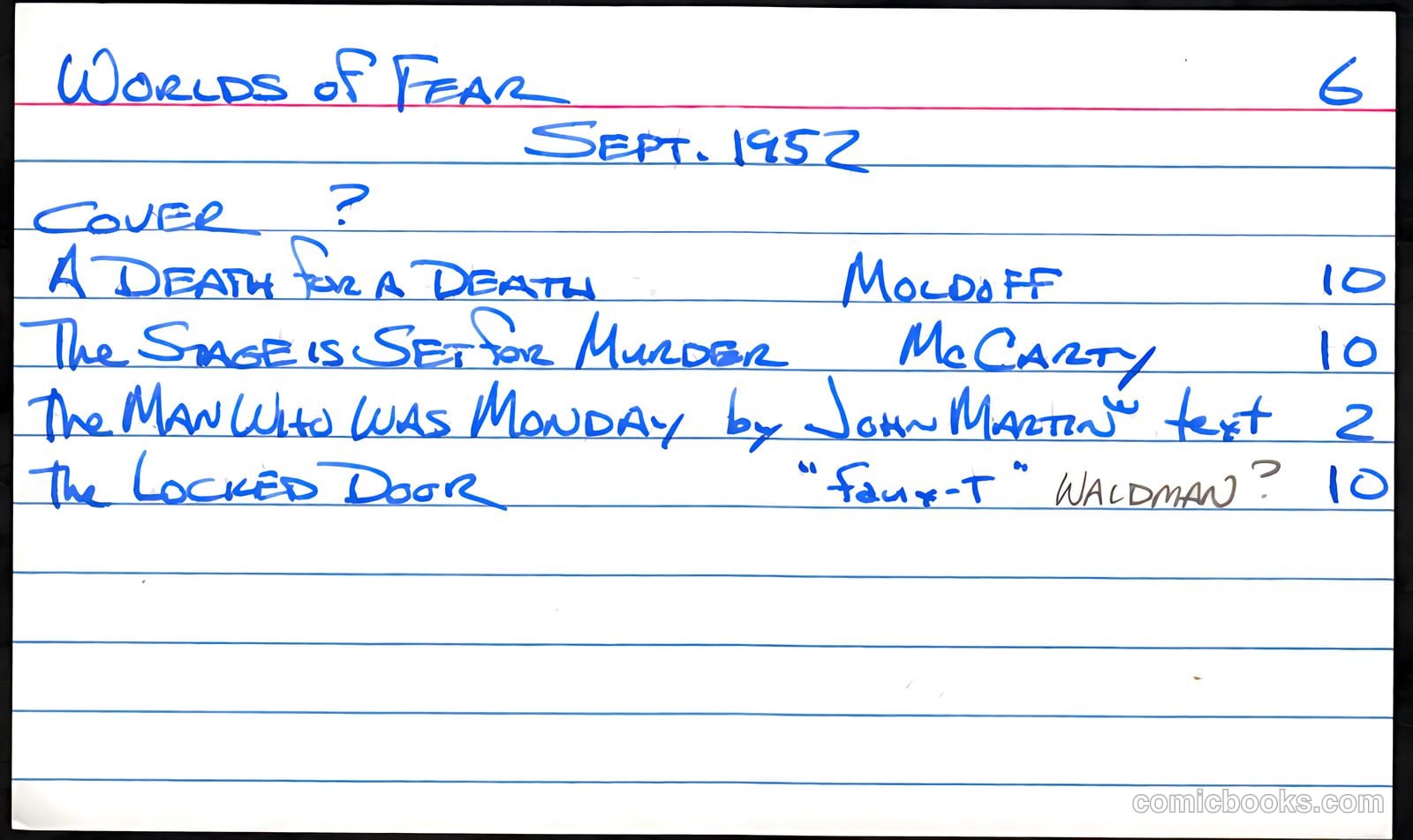 Worlds of Fear #6 — page 37 of 37