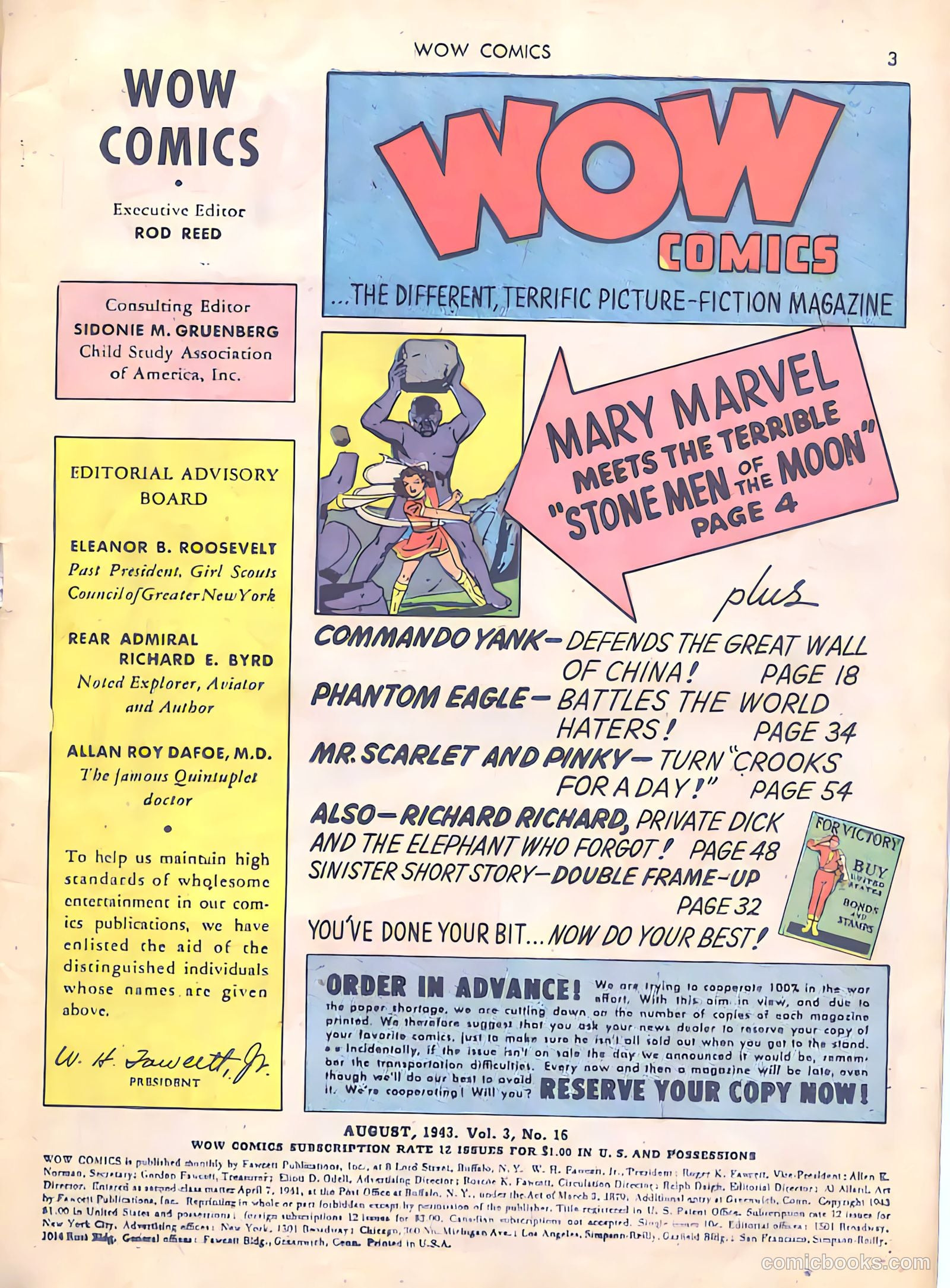 Wow Comics #16 — page 3 of 69