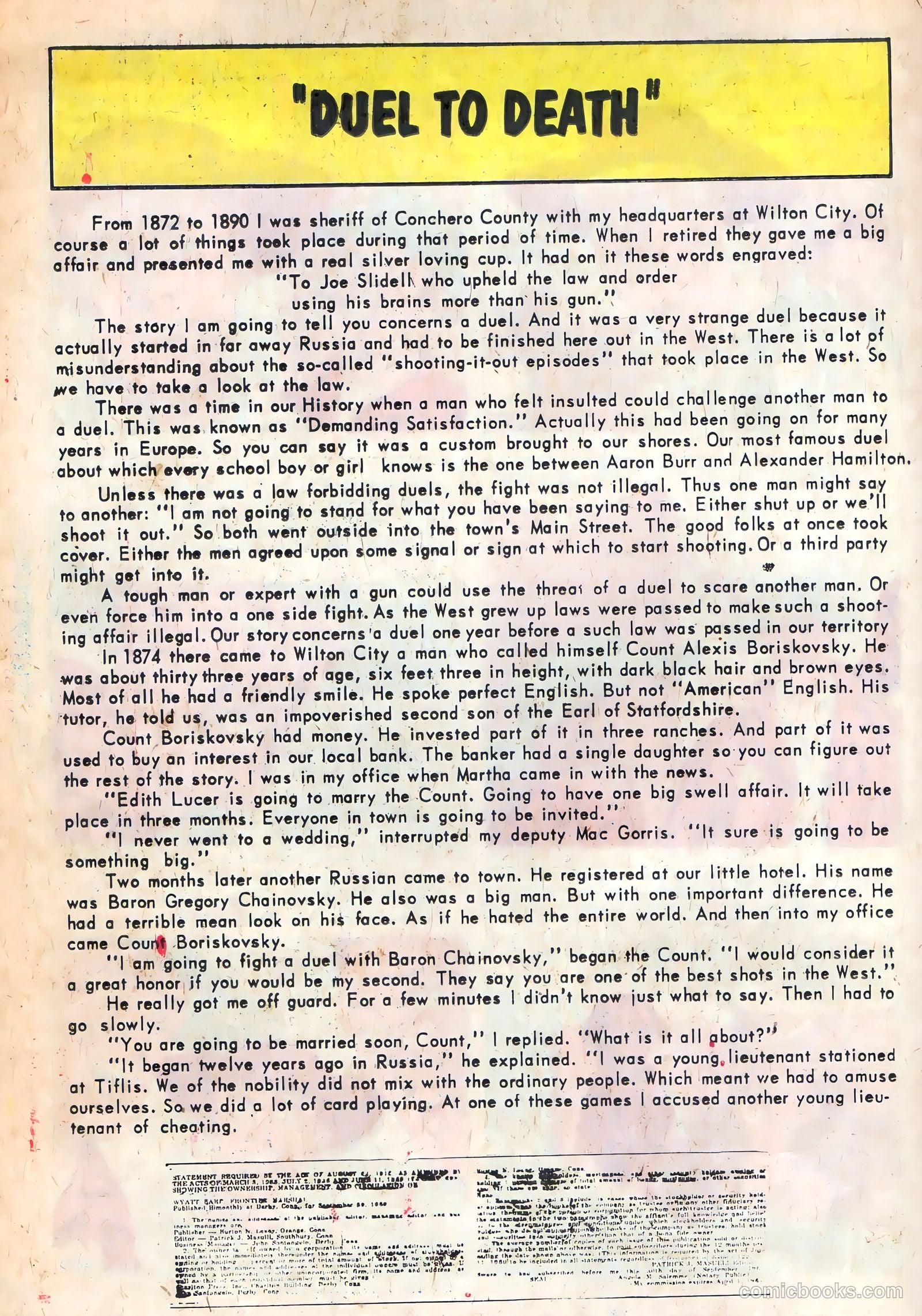 Wyatt Earp, Frontier Marshal #36 — page 26 of 36