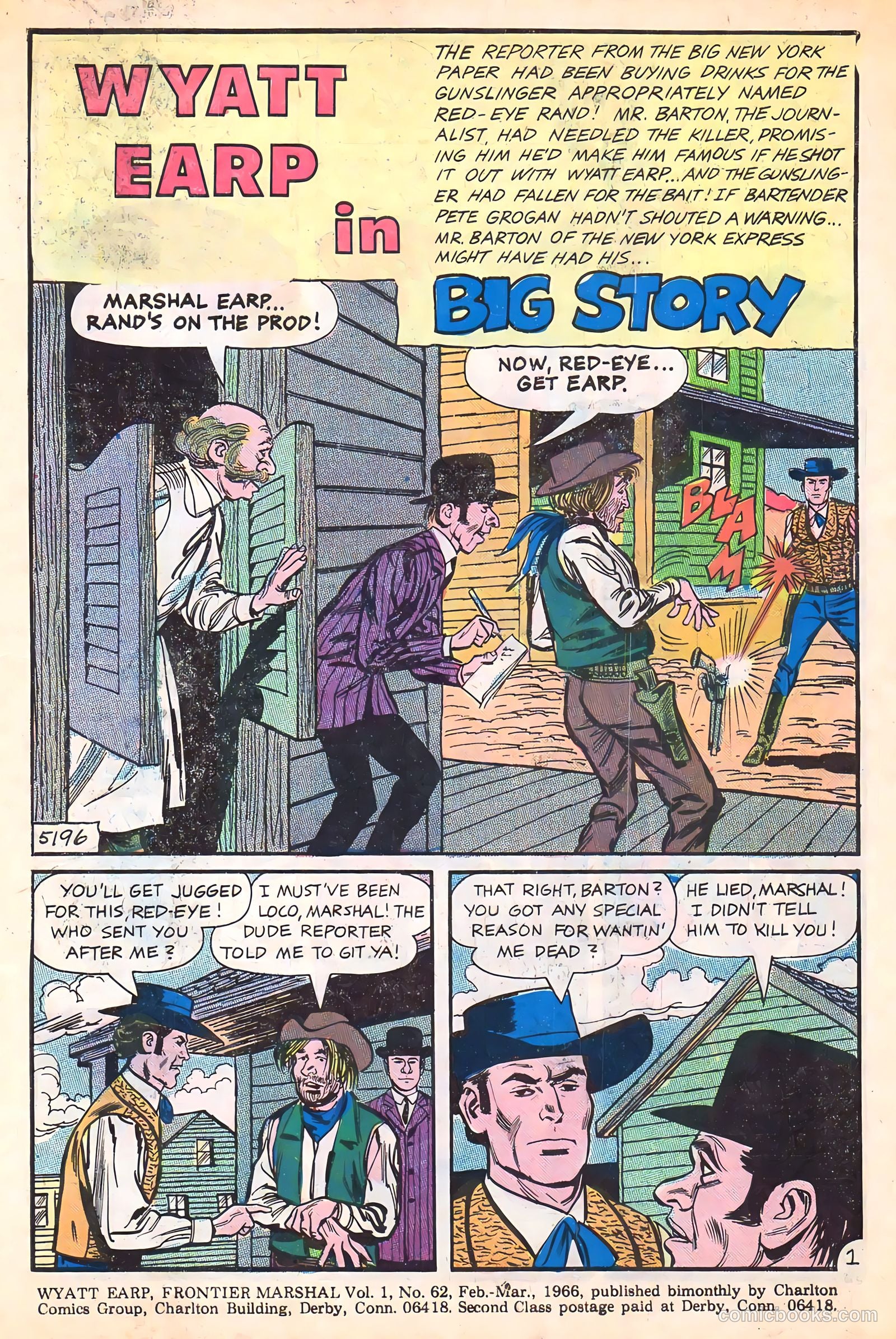 Wyatt Earp, Frontier Marshal #62 — page 3 of 36
