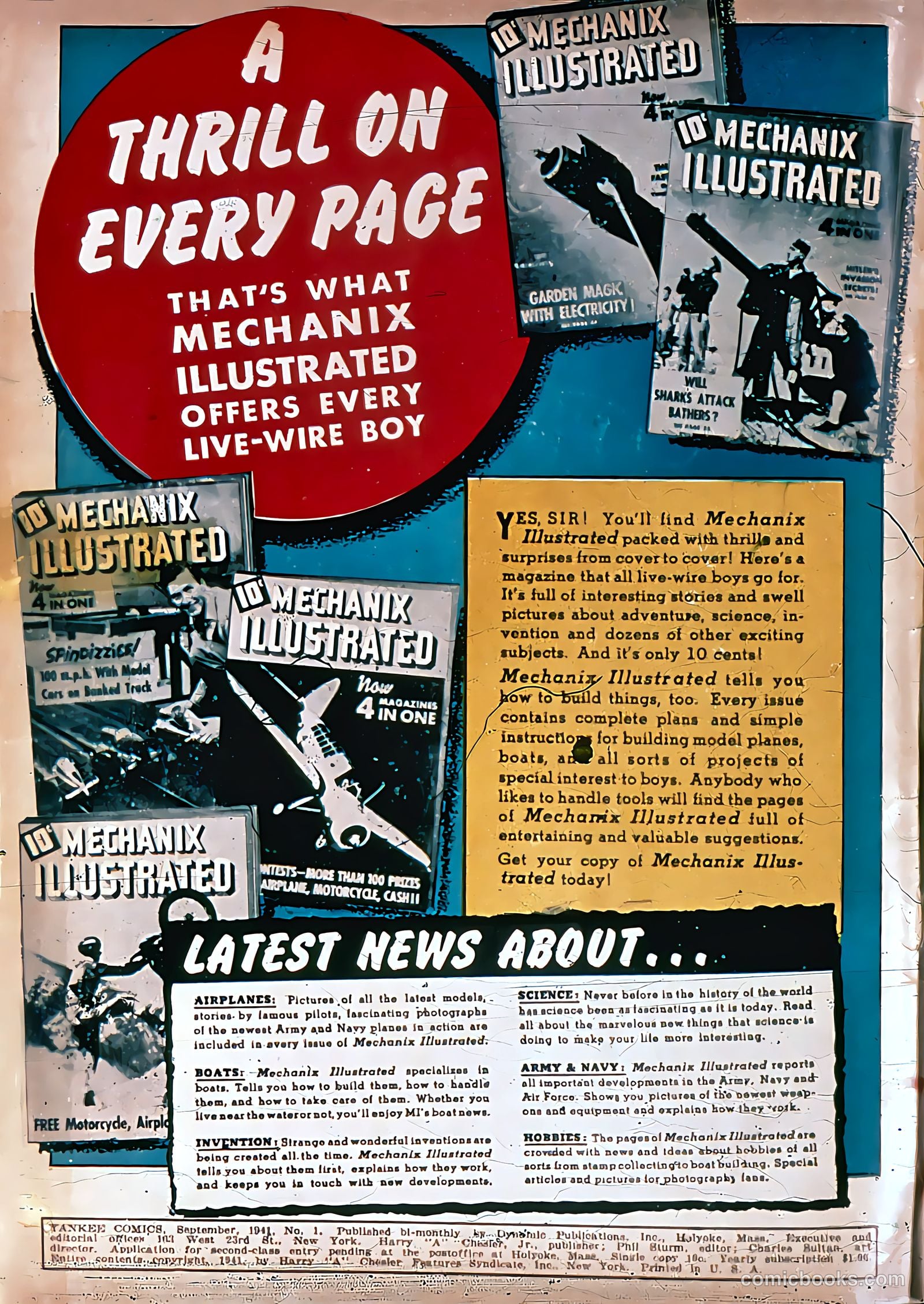 Yankee Comics #1 — page 2 of 68