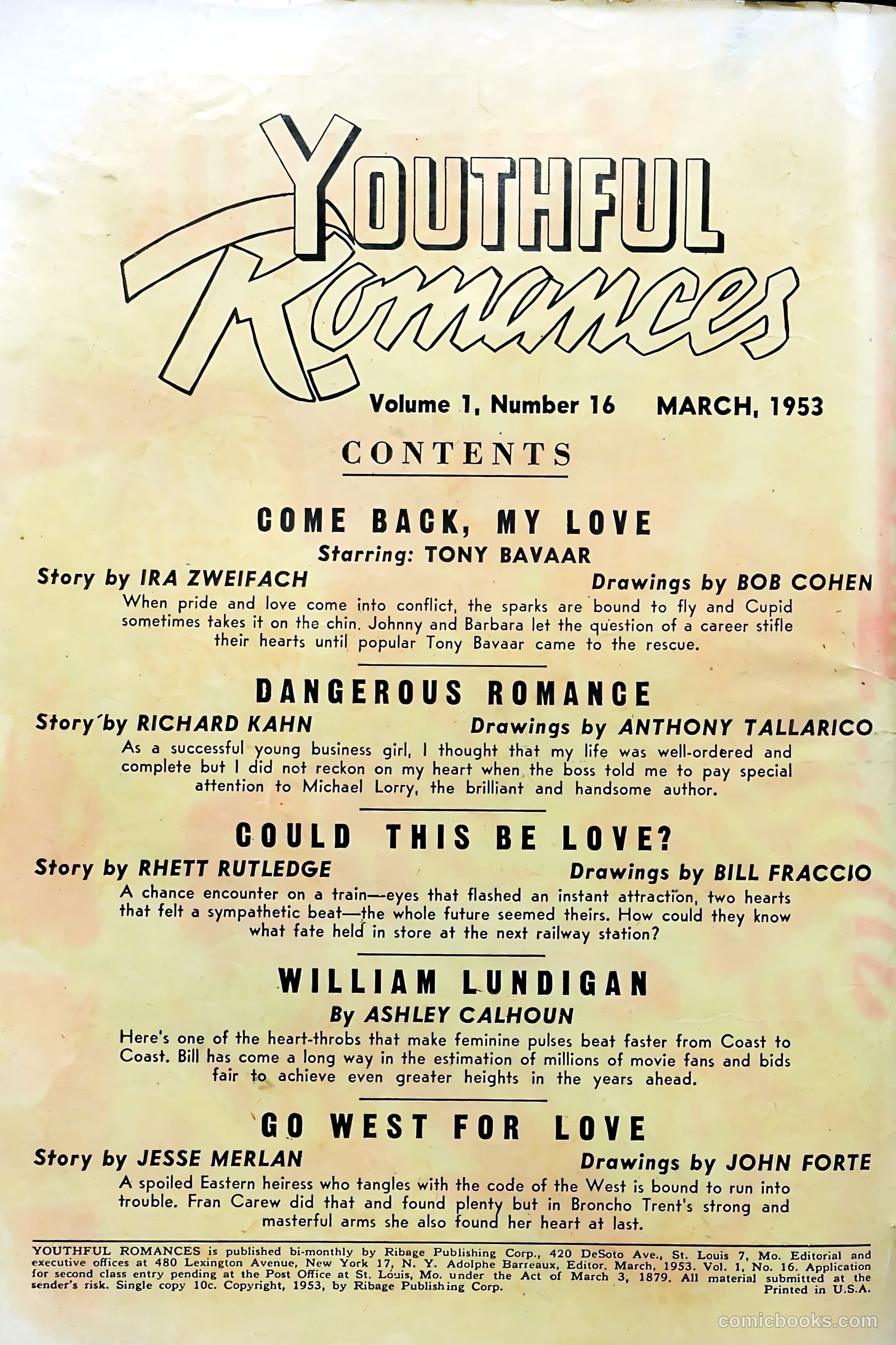 Youthful Romances #2 — page 2 of 36