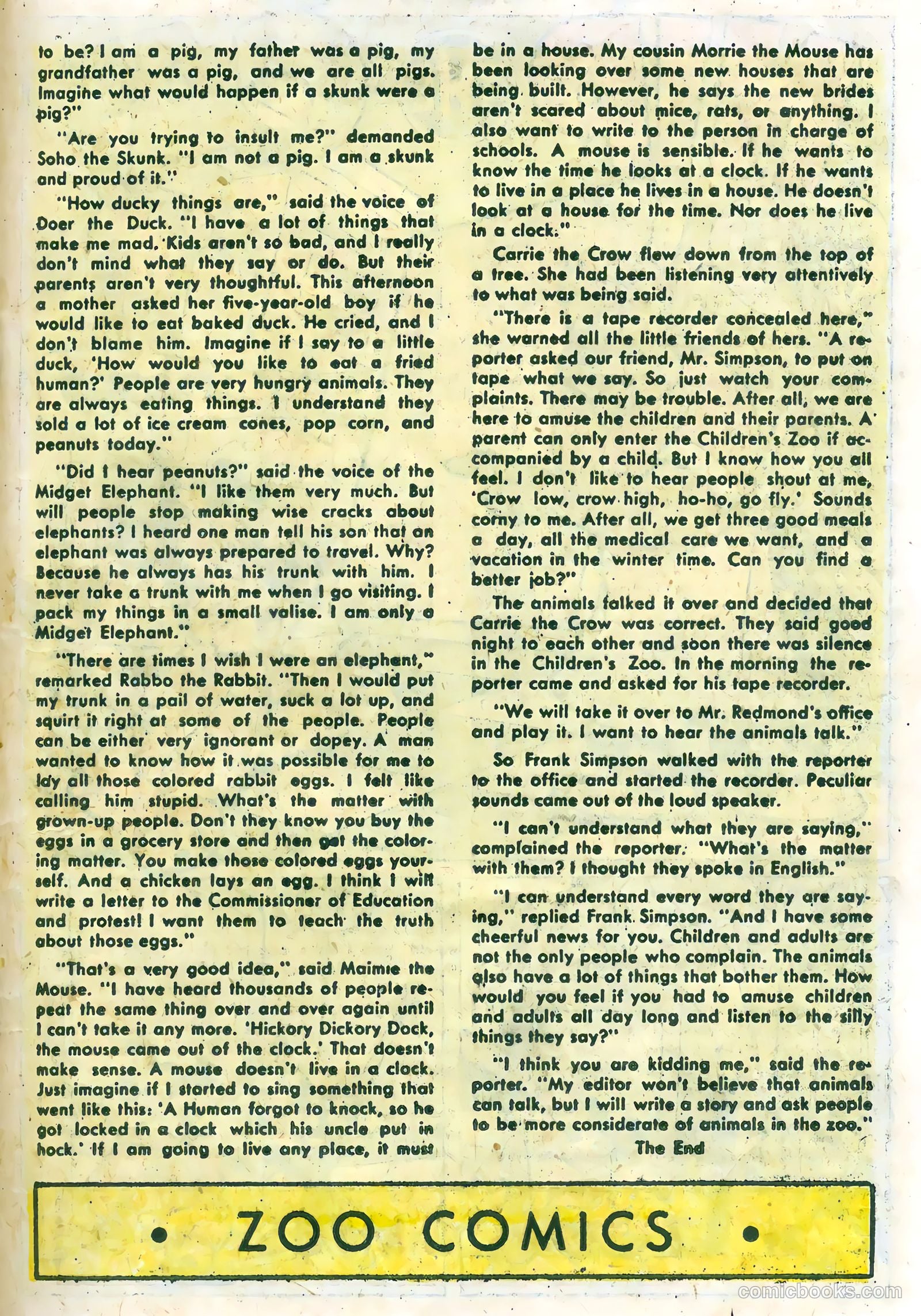 Zoo Funnies #2 — page 19 of 36
