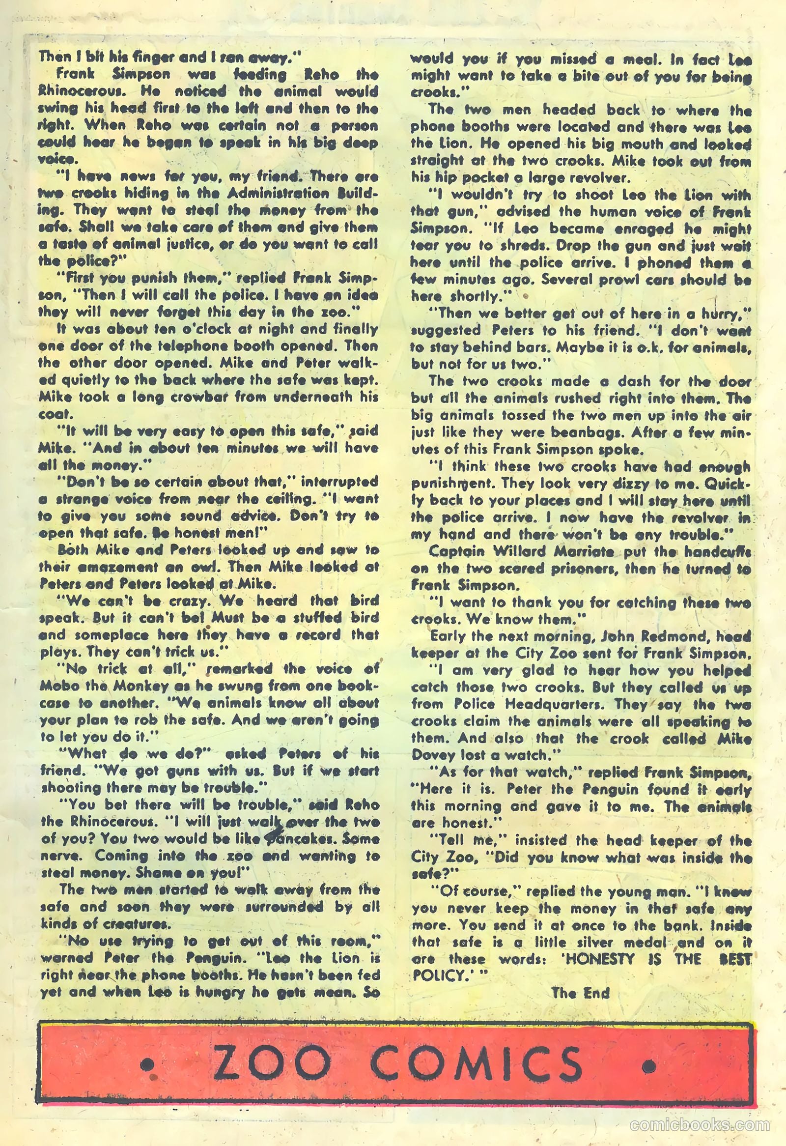 Zoo Funnies #3 — page 21 of 36