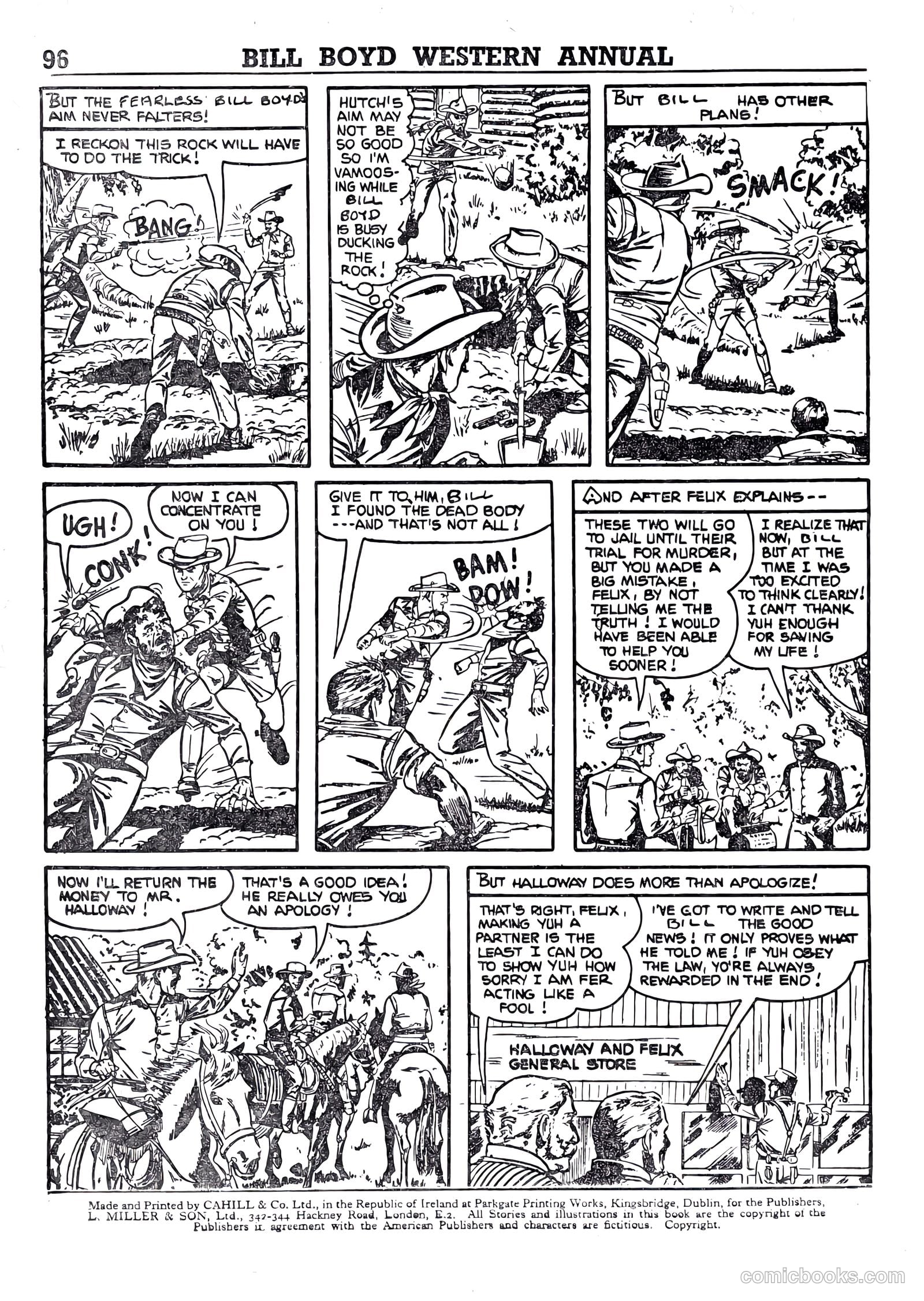 Bill Boyd Western Comic Annual #1 — page 86 of 87