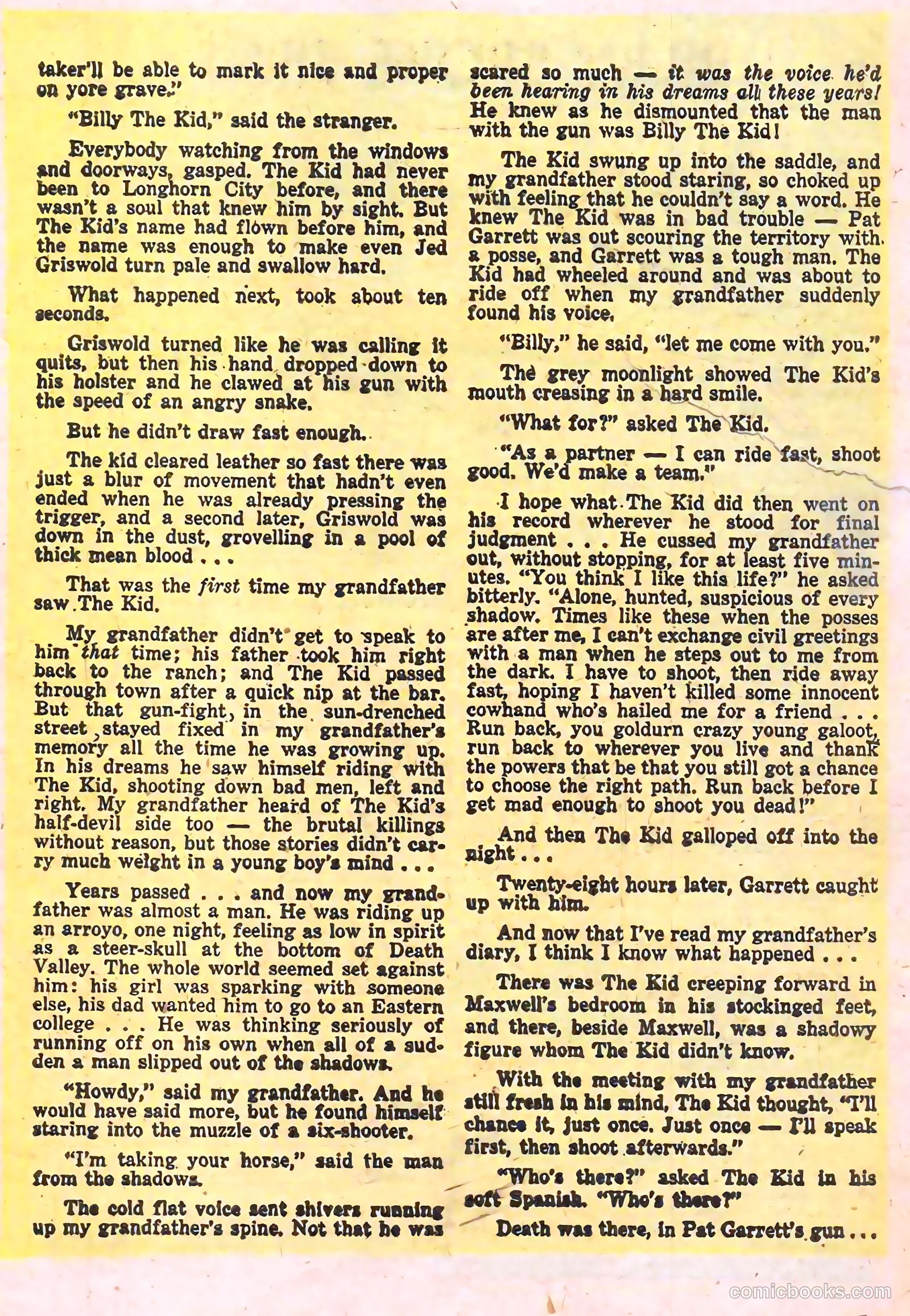 Billy the Kid Adventure Magazine #15 — page 33 of 36