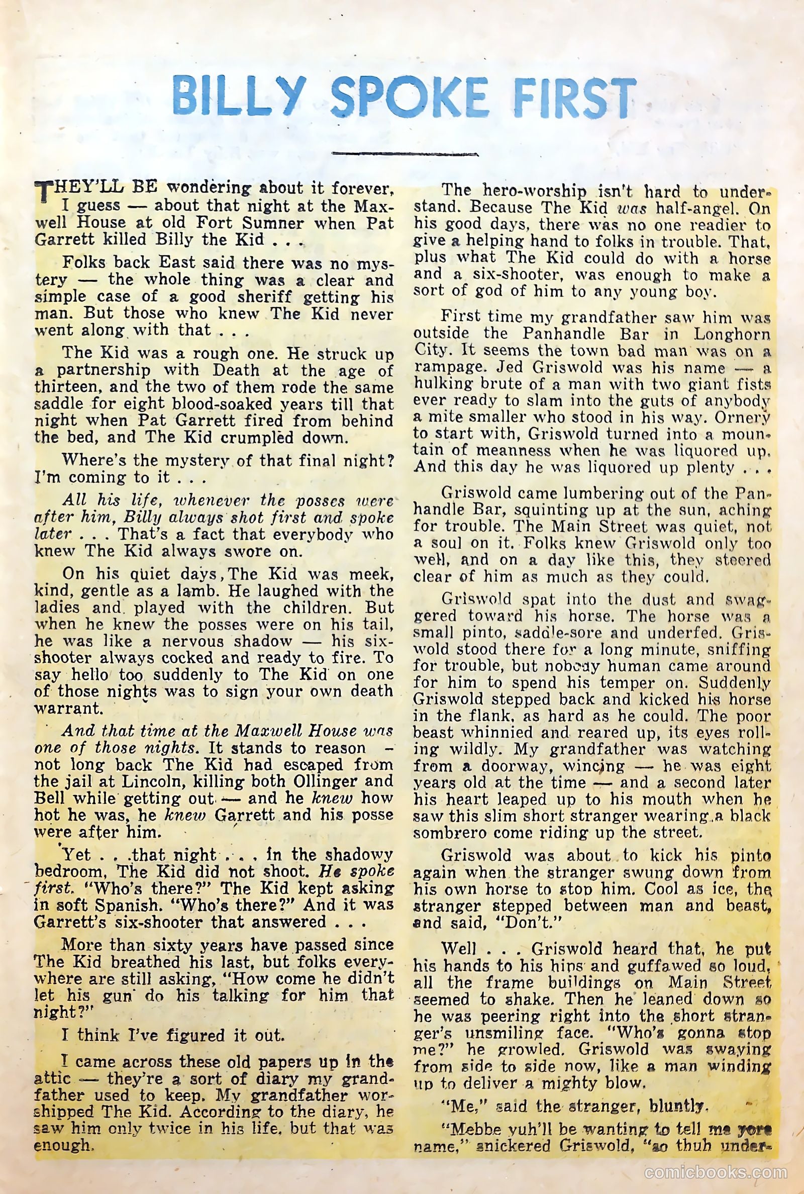 Billy the Kid Adventure Magazine #21 — page 21 of 36