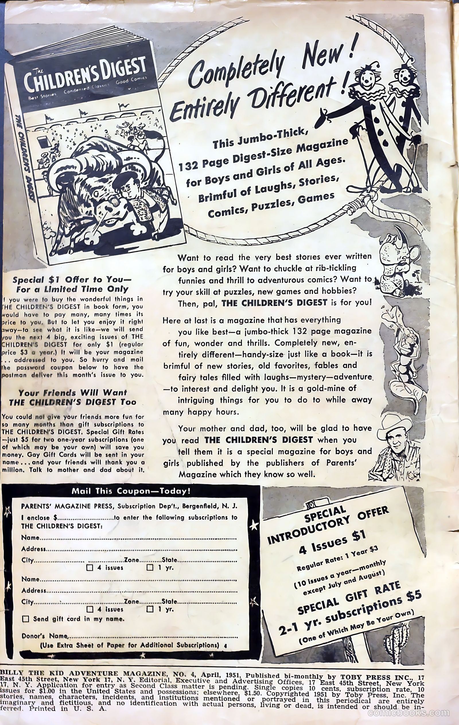 Billy the Kid Adventure Magazine #4 — page 2 of 36