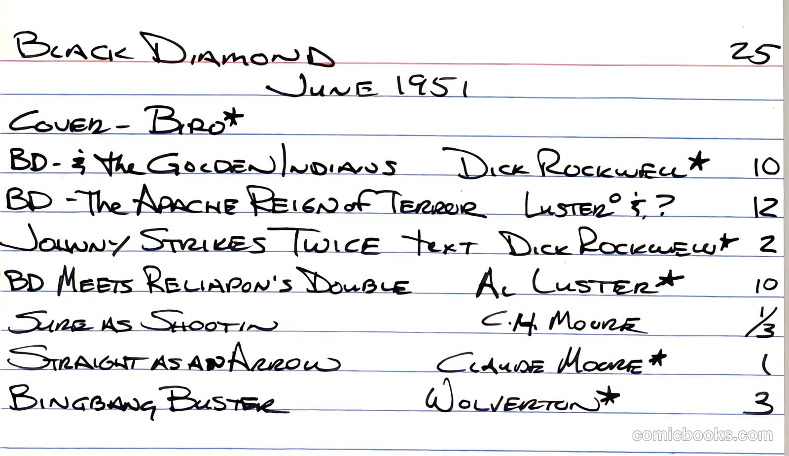 Black Diamond Western #25 — page 53 of 53