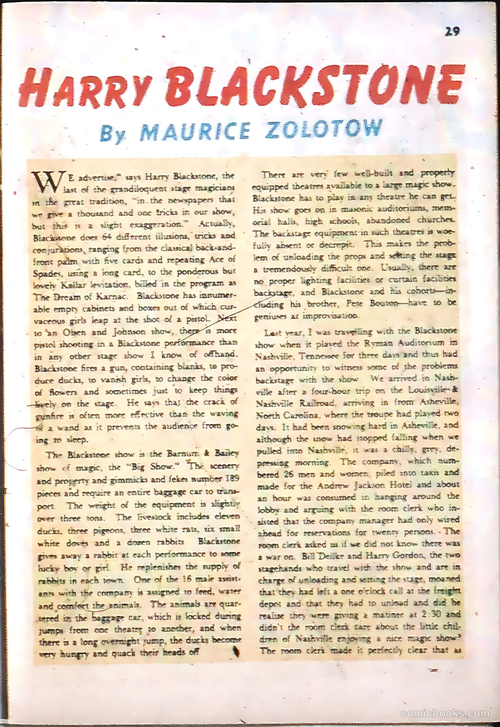 Blackstone Master Magician Comics #3 — page 31 of 52