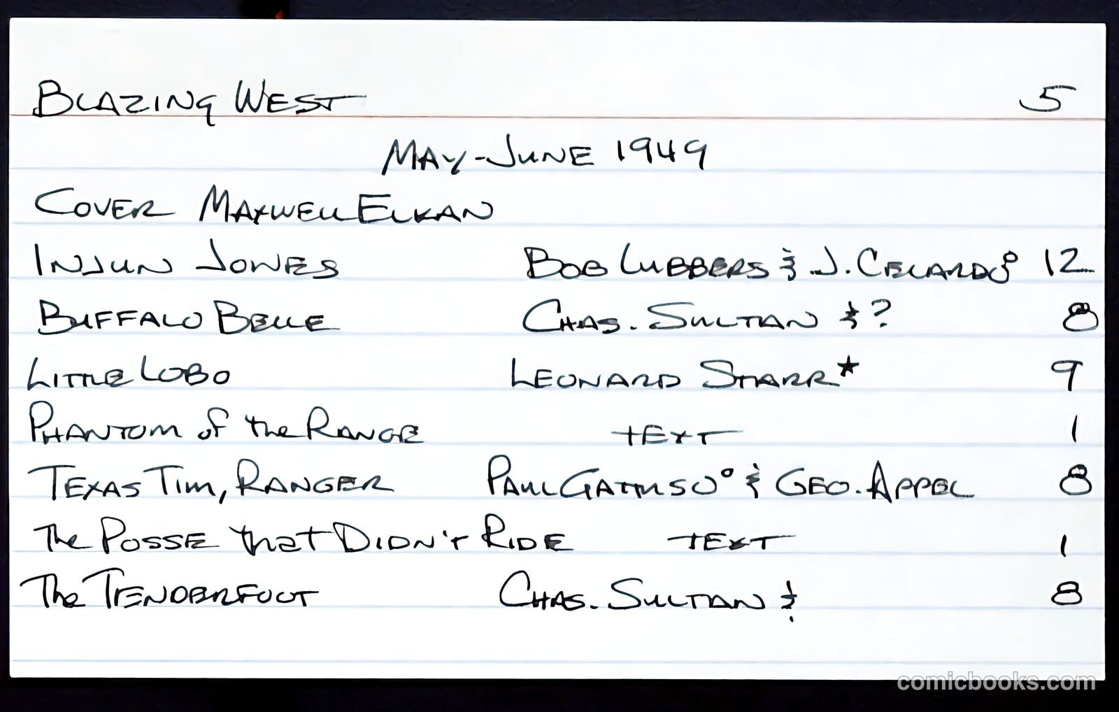 Blazing West #5 — page 53 of 53