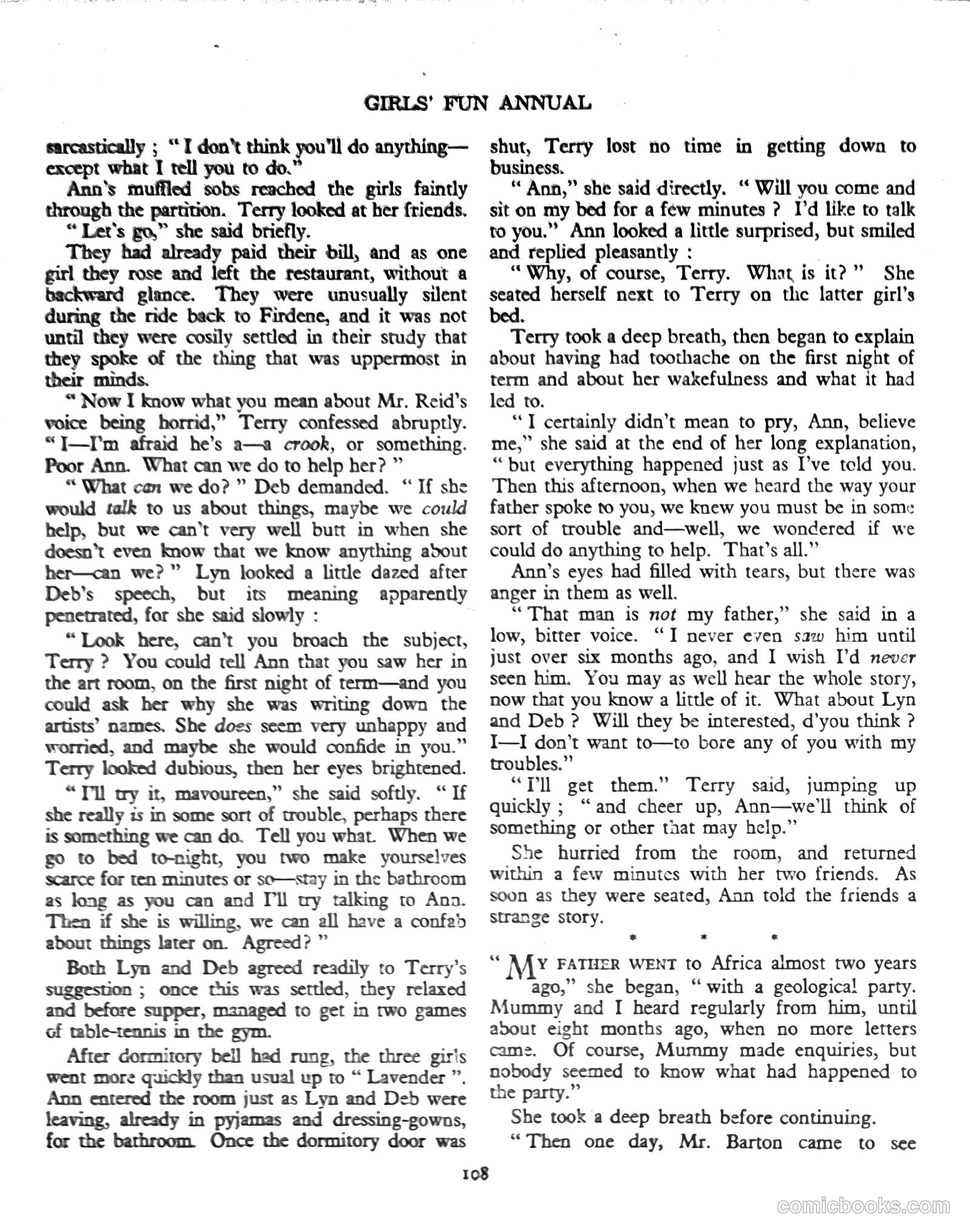 Girls' Fun Annual #1952 — page 110 of 113