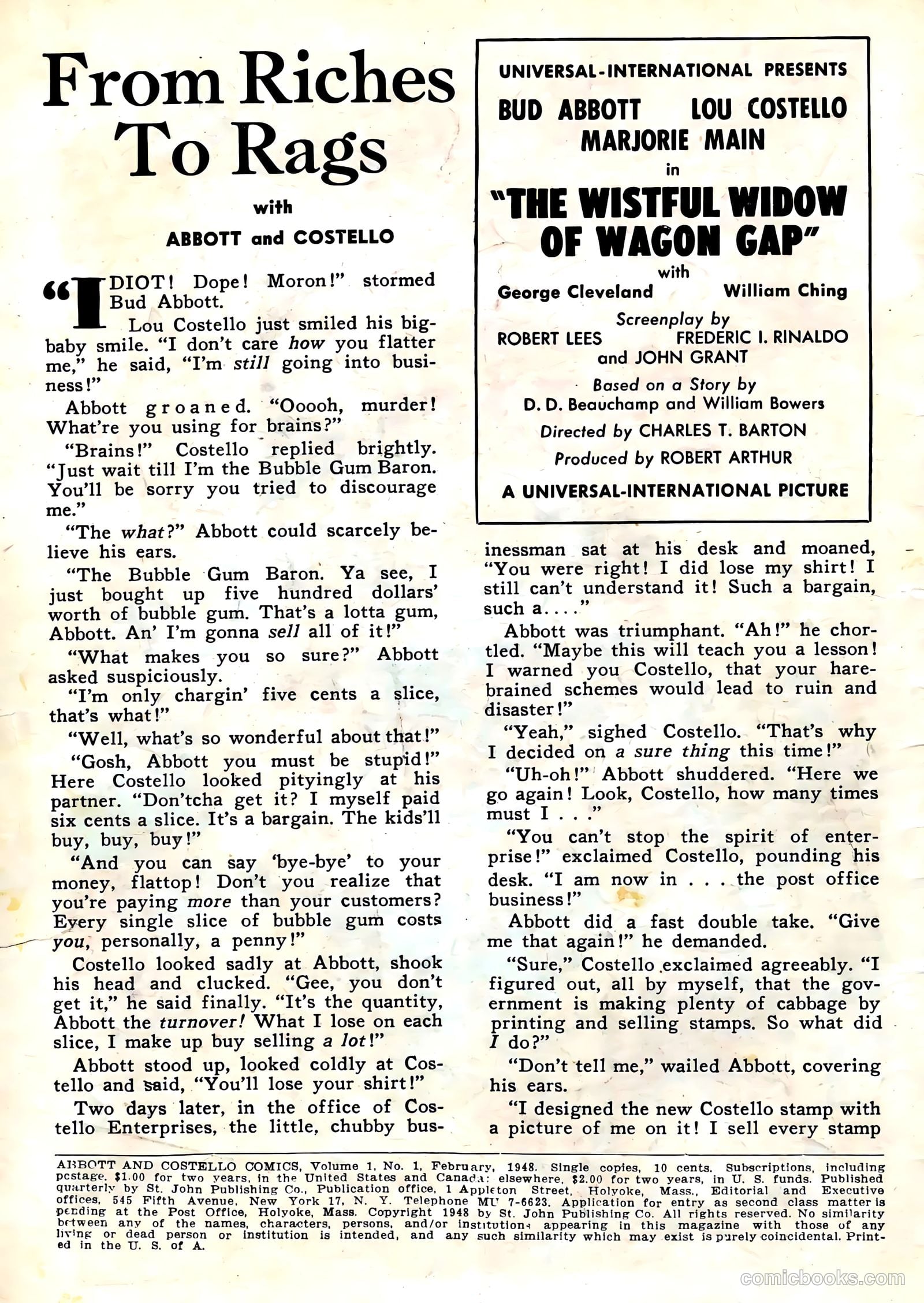 Abbott and Costello Comics #1 — page 2 of 36