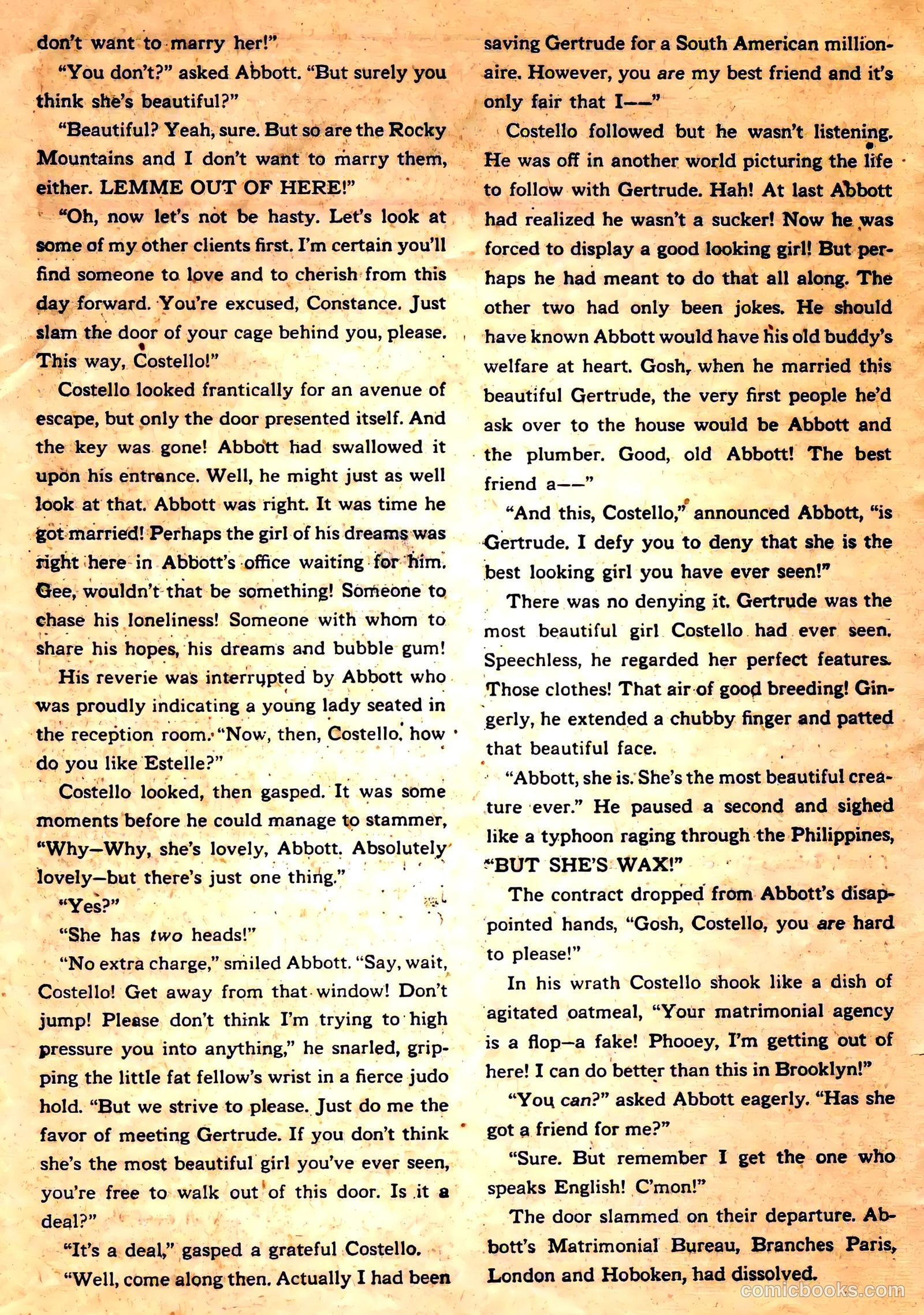 Abbott and Costello Comics #3 — page 34 of 36