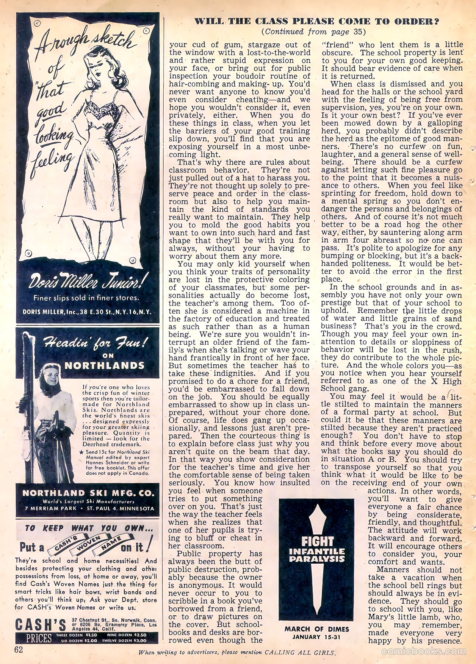 Calling All Girls #57 — page 62 of 68