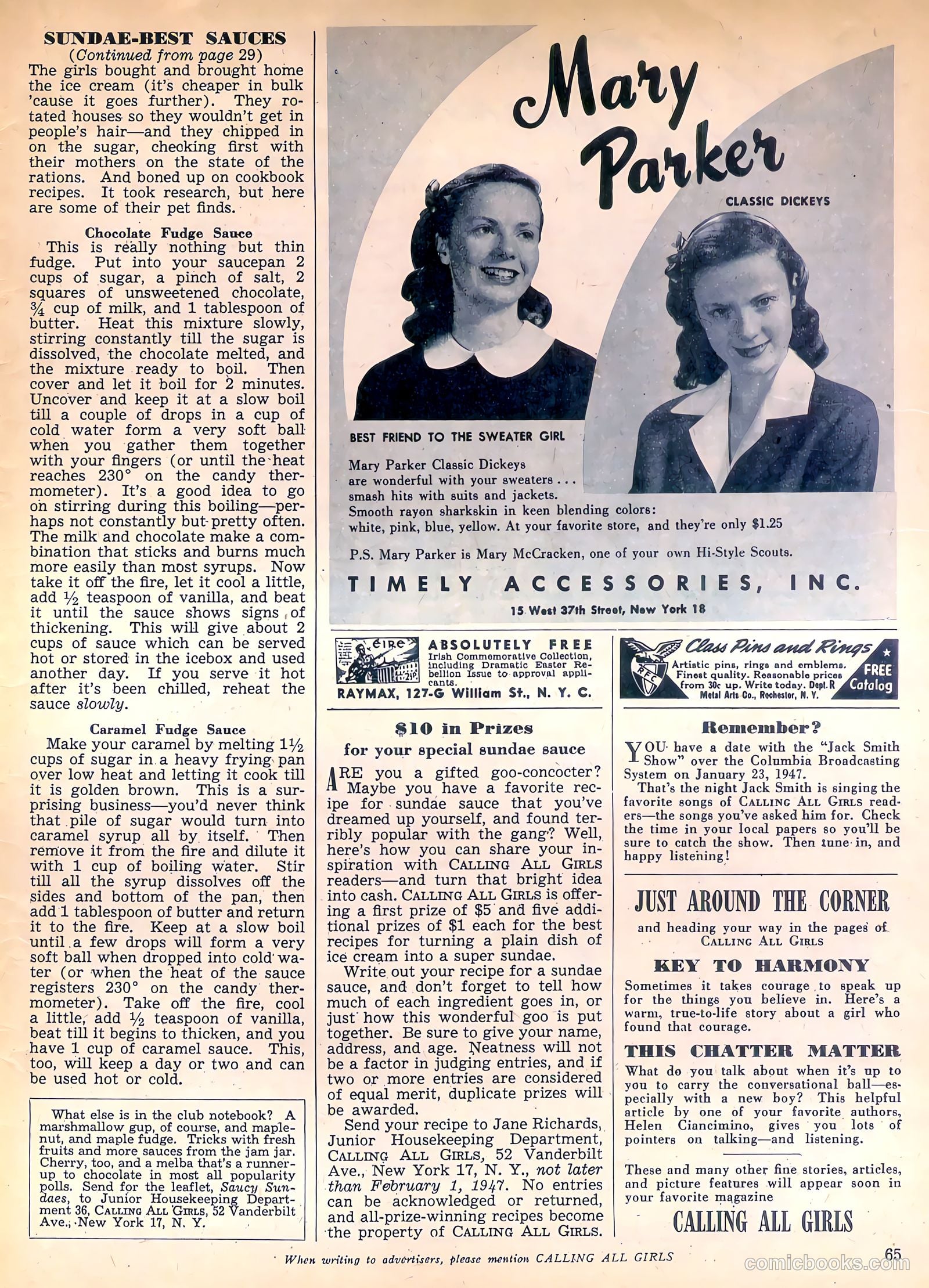 Calling All Girls #57 — page 65 of 68