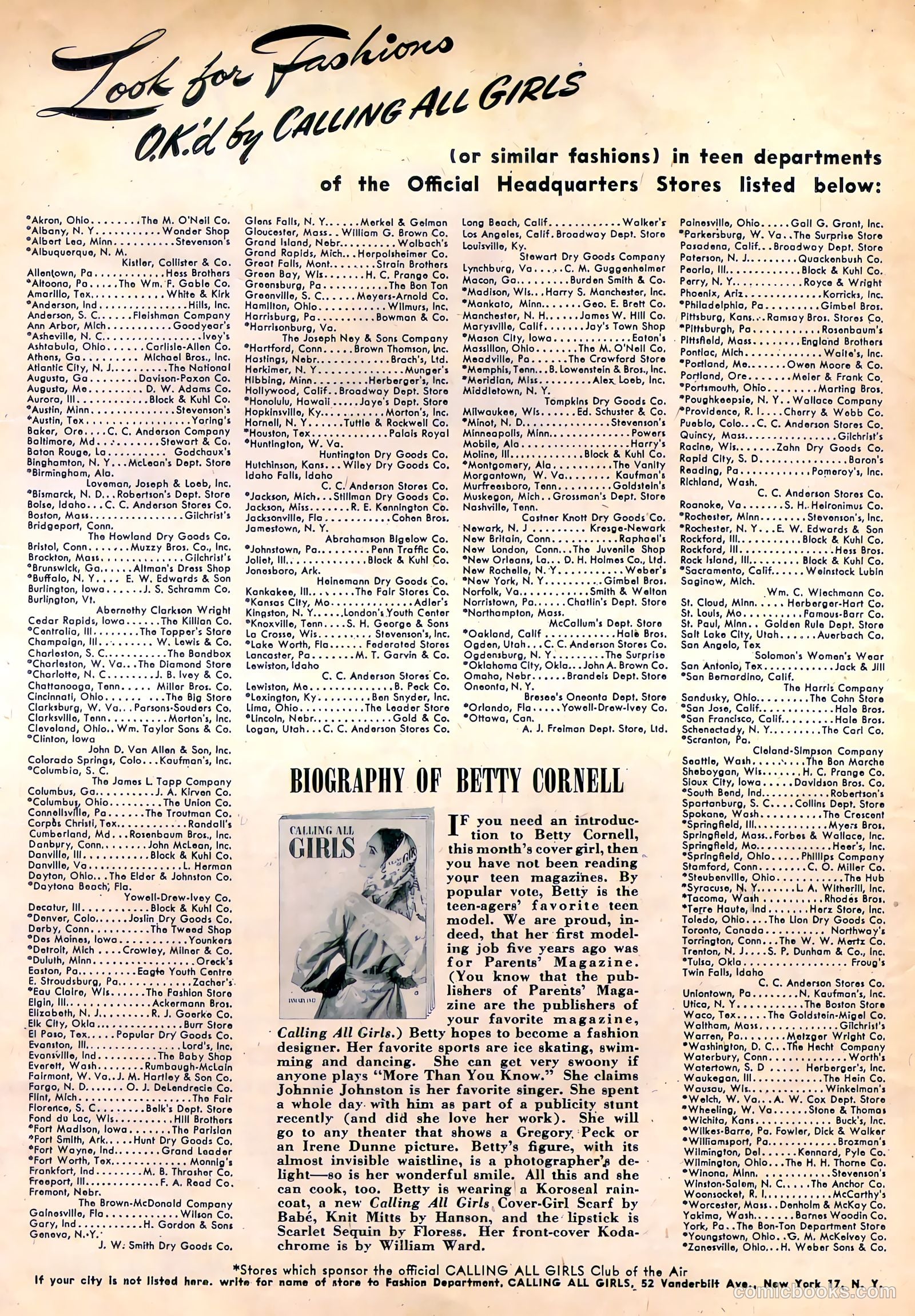 Calling All Girls #57 — page 66 of 68