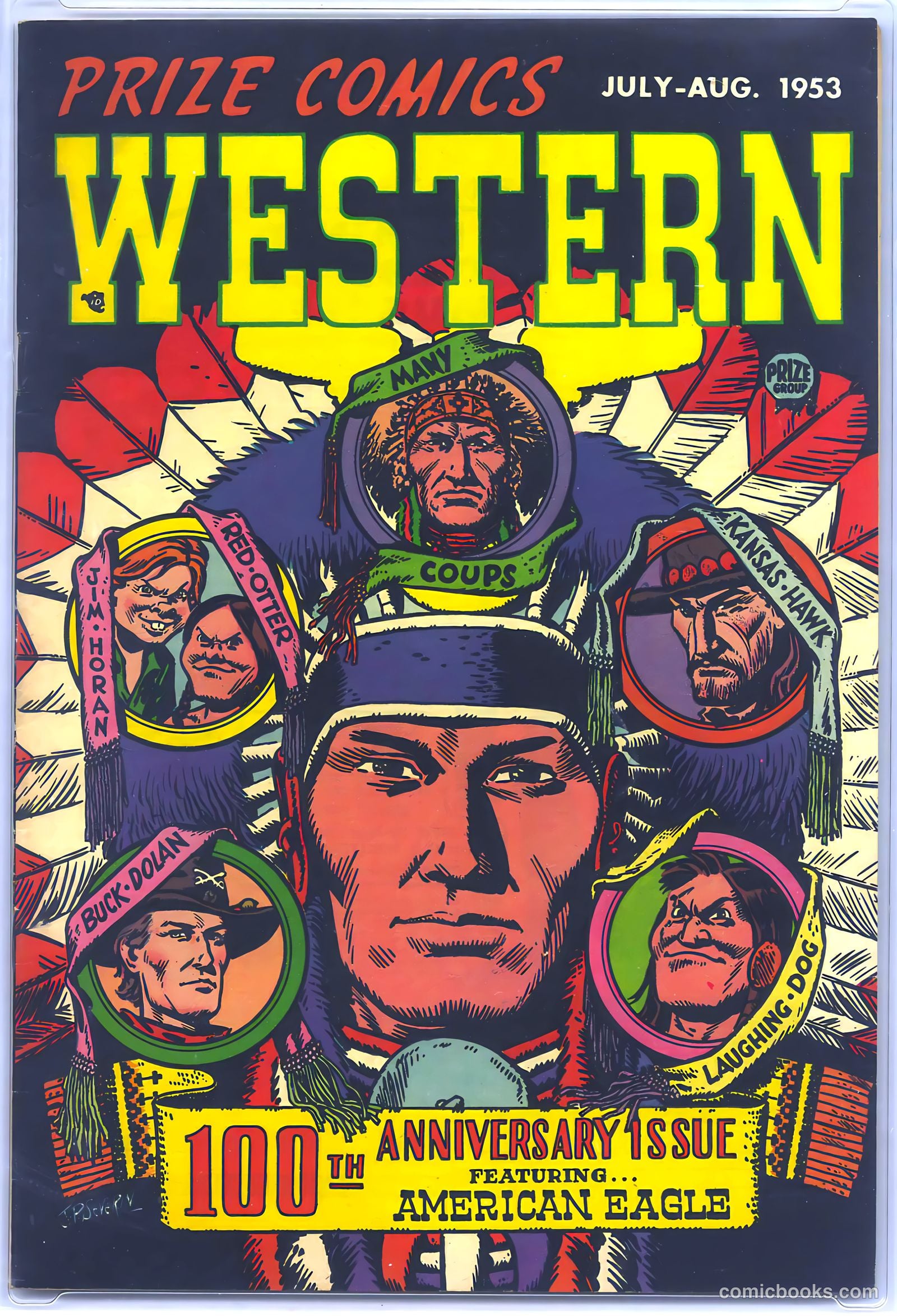 Prize Comics Western #100 — page 1 of 36