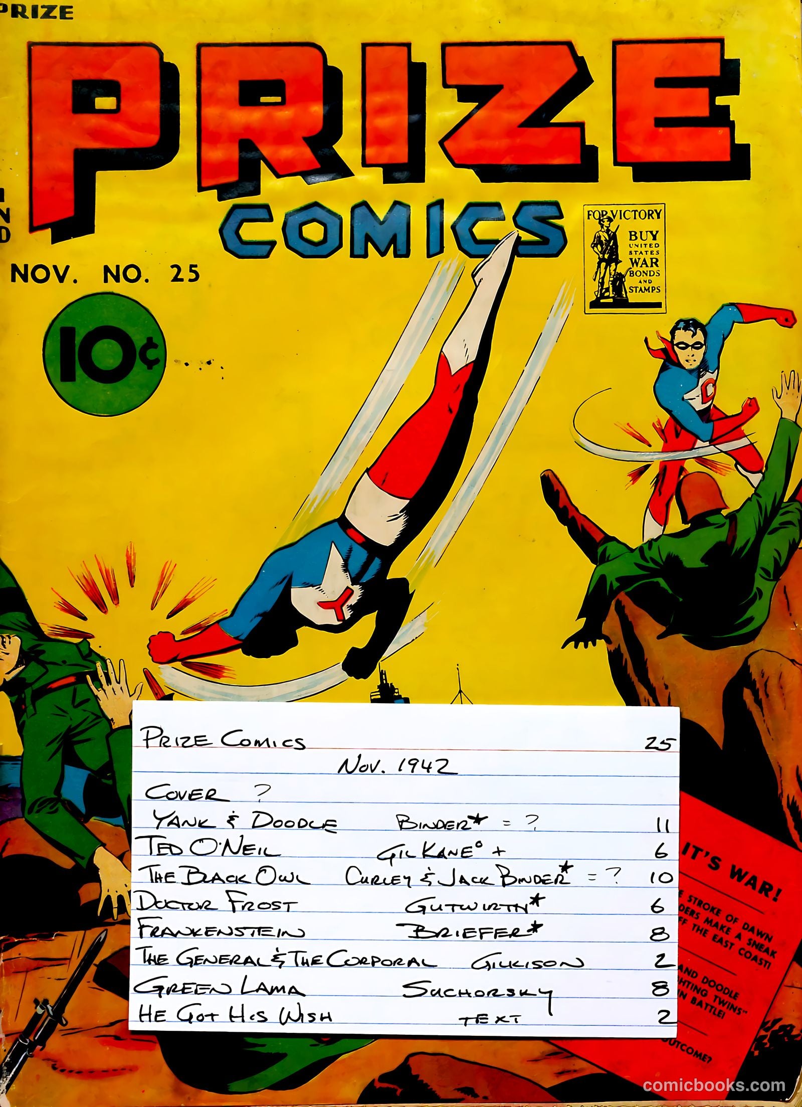 Prize Comics #25 — page 70 of 71