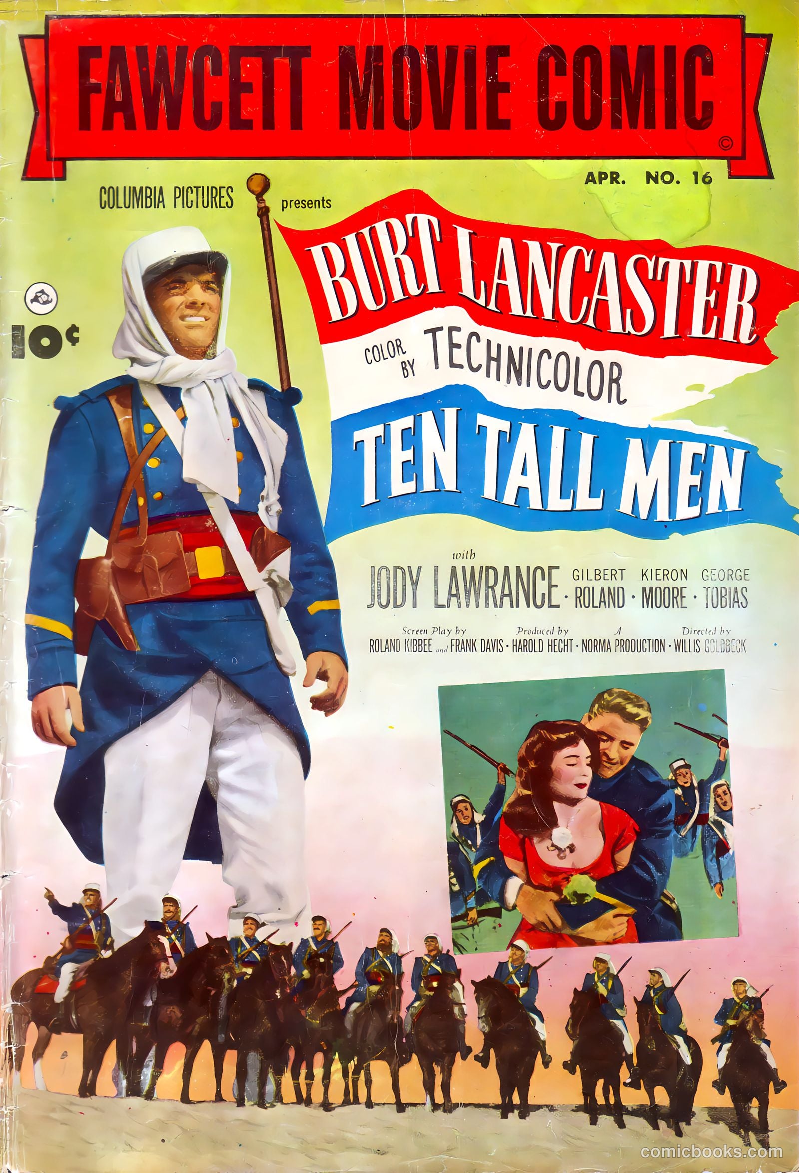 Fawcett Movie Comic 16 - Ten Tall Men #1 — page 1 of 36