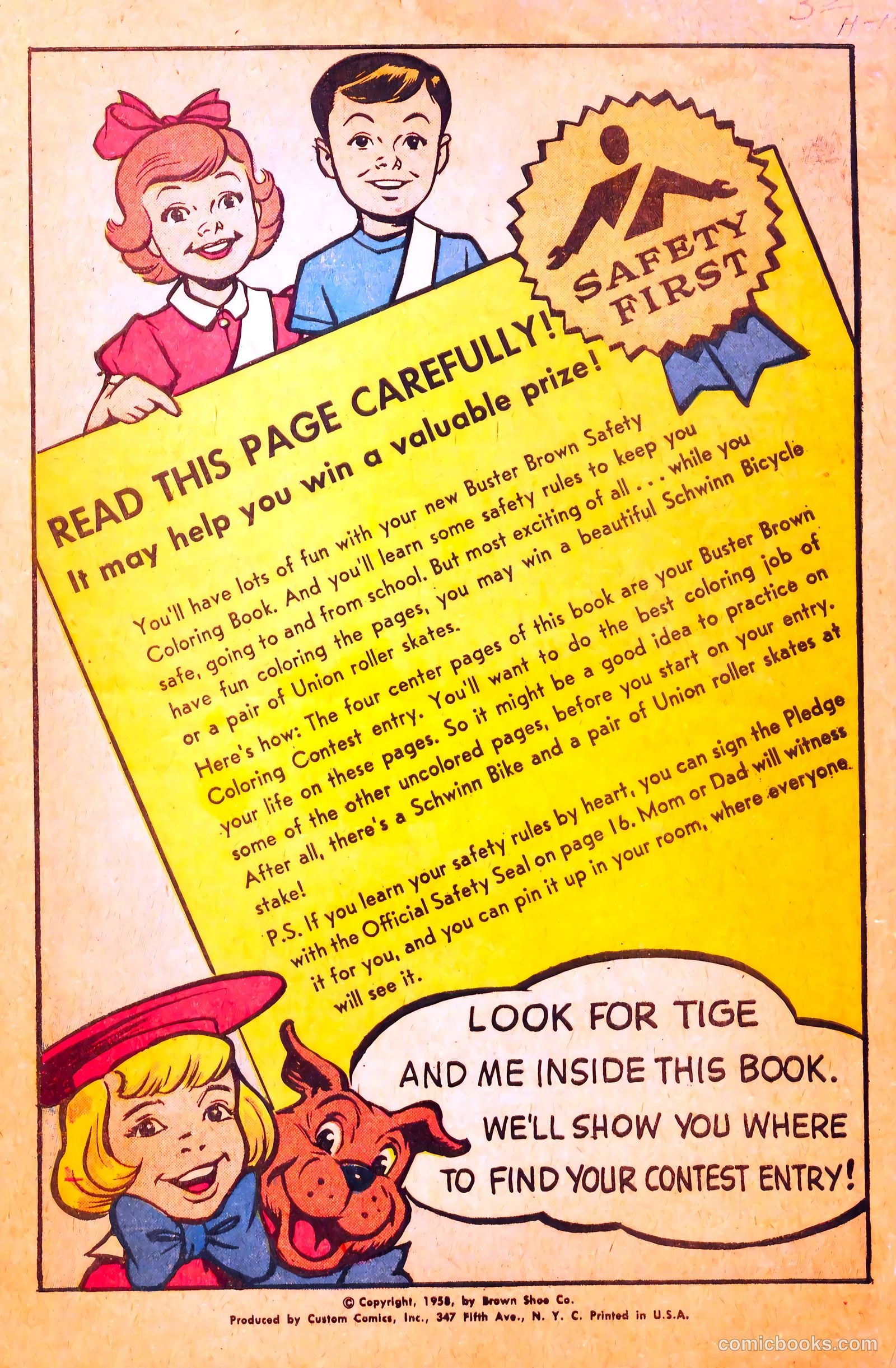 Buster Brown's Safety Coloring Book #nn — page 3 of 19