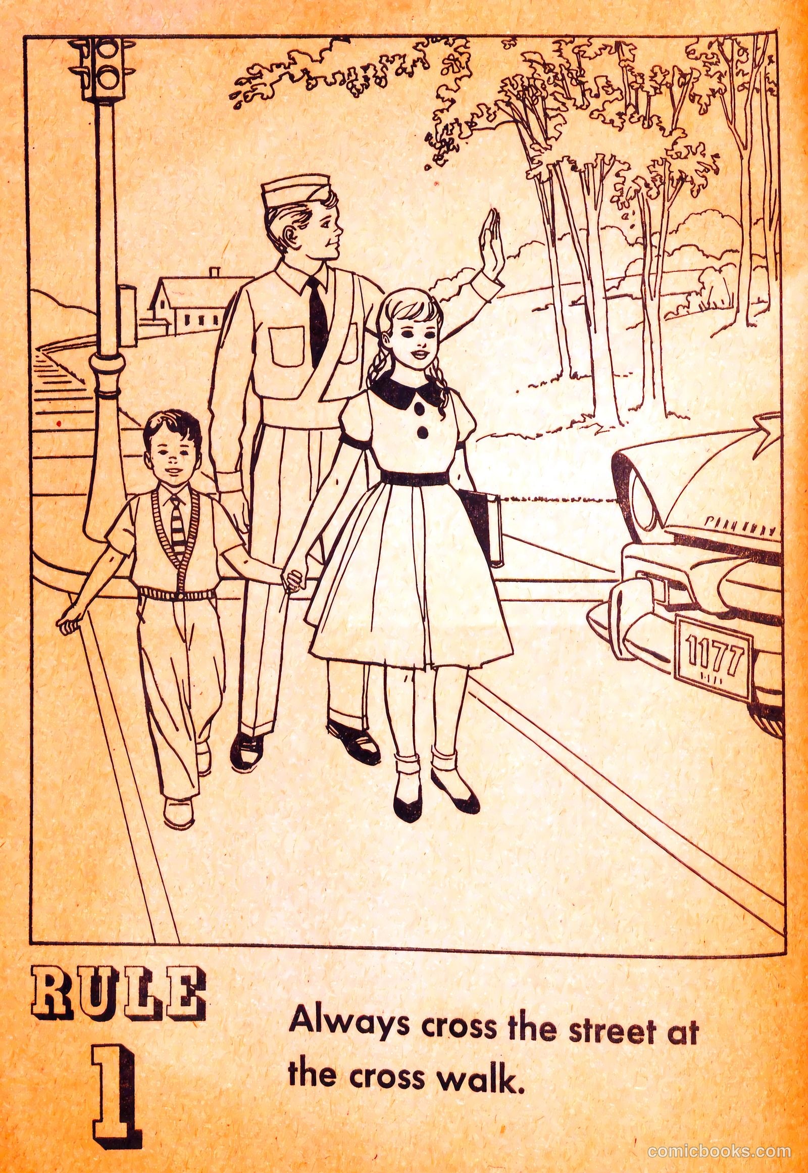 Buster Brown's Safety Coloring Book #nn — page 4 of 19