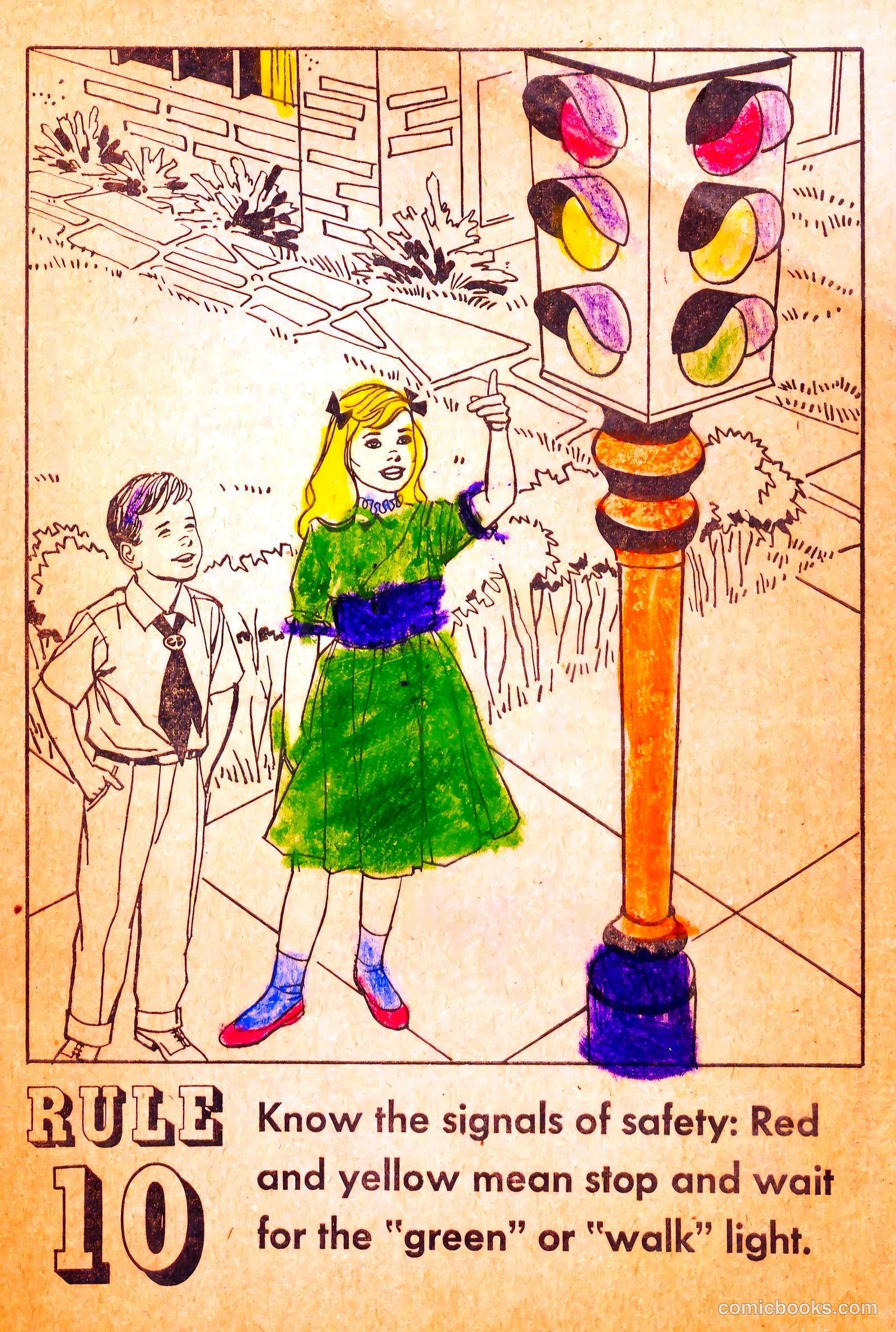Buster Brown's Safety Coloring Book #nn — page 16 of 19