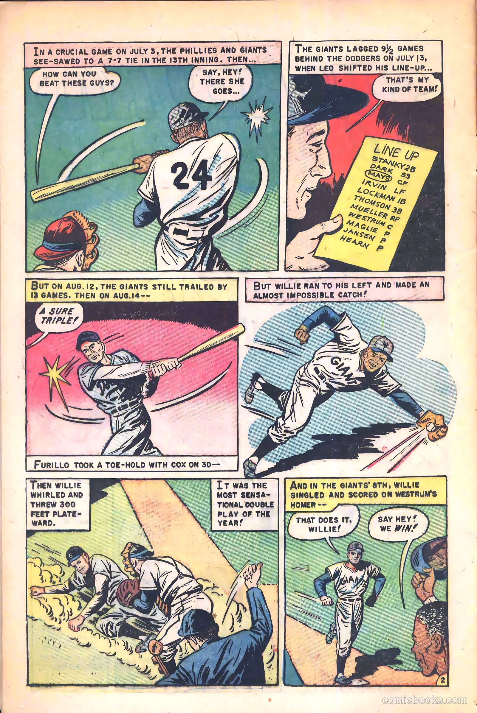 The Amazing Willie Mays #1 — page 12 of 36