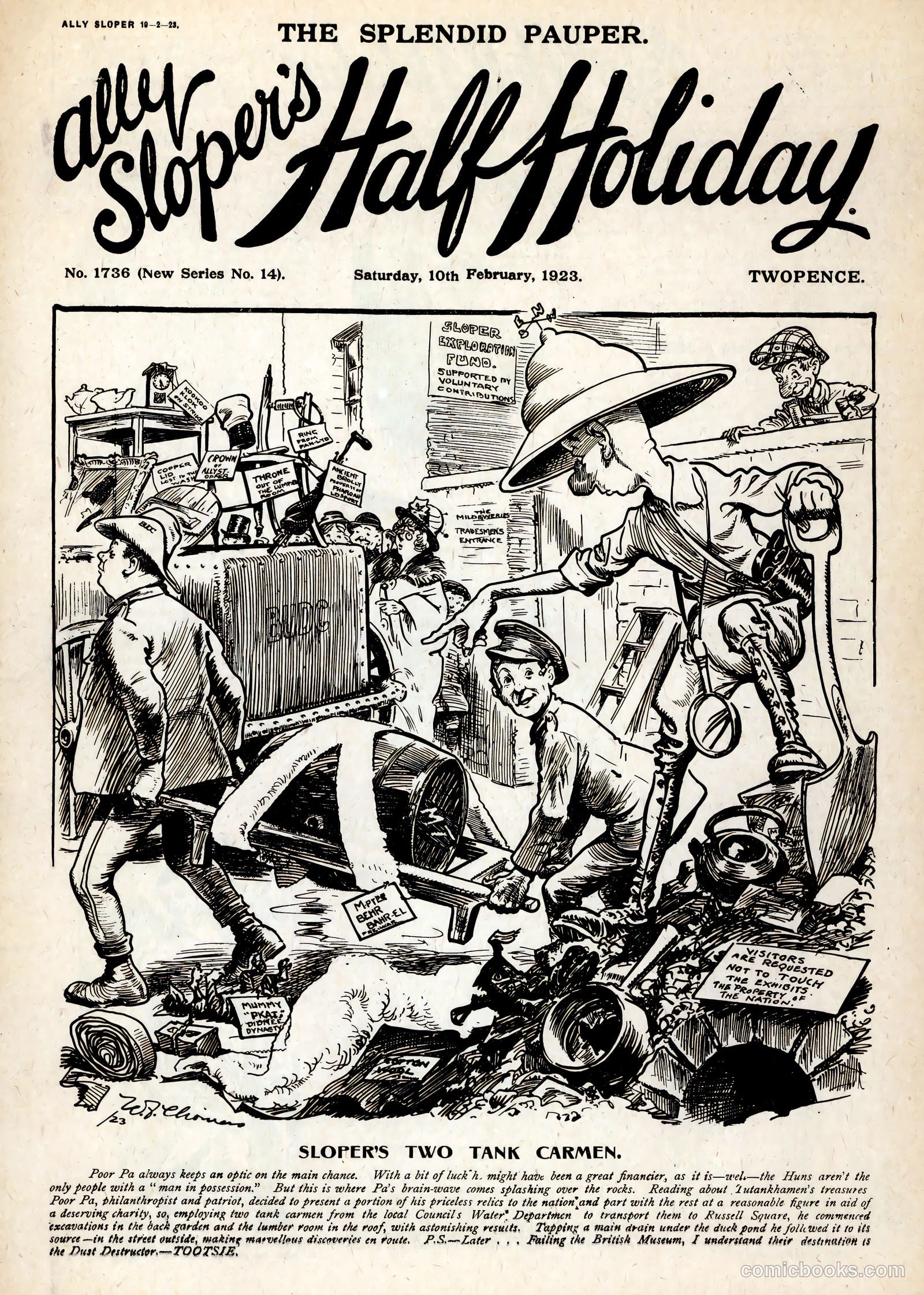 Ally Sloper's Half Holiday #1736 — page 1 of 12