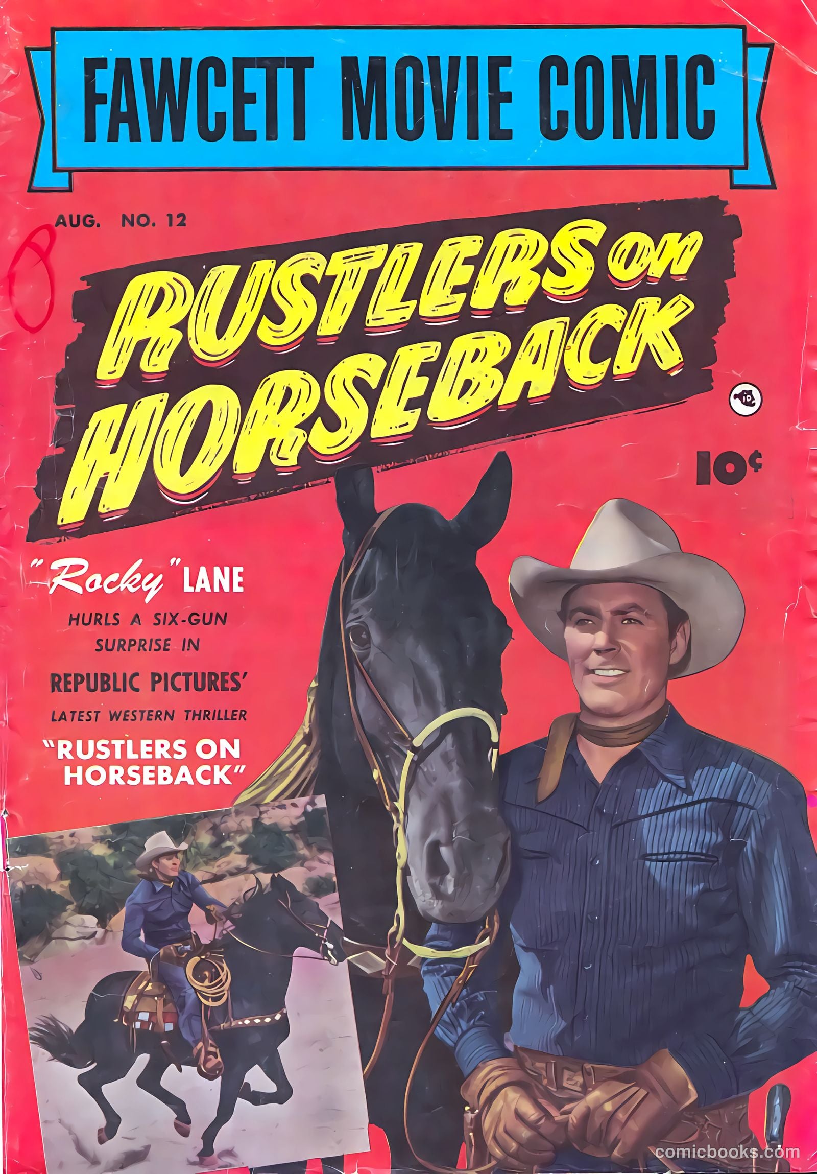 Fawcett Movie Comic 12 - Rustlers On Horseback #1 — page 1 of 36